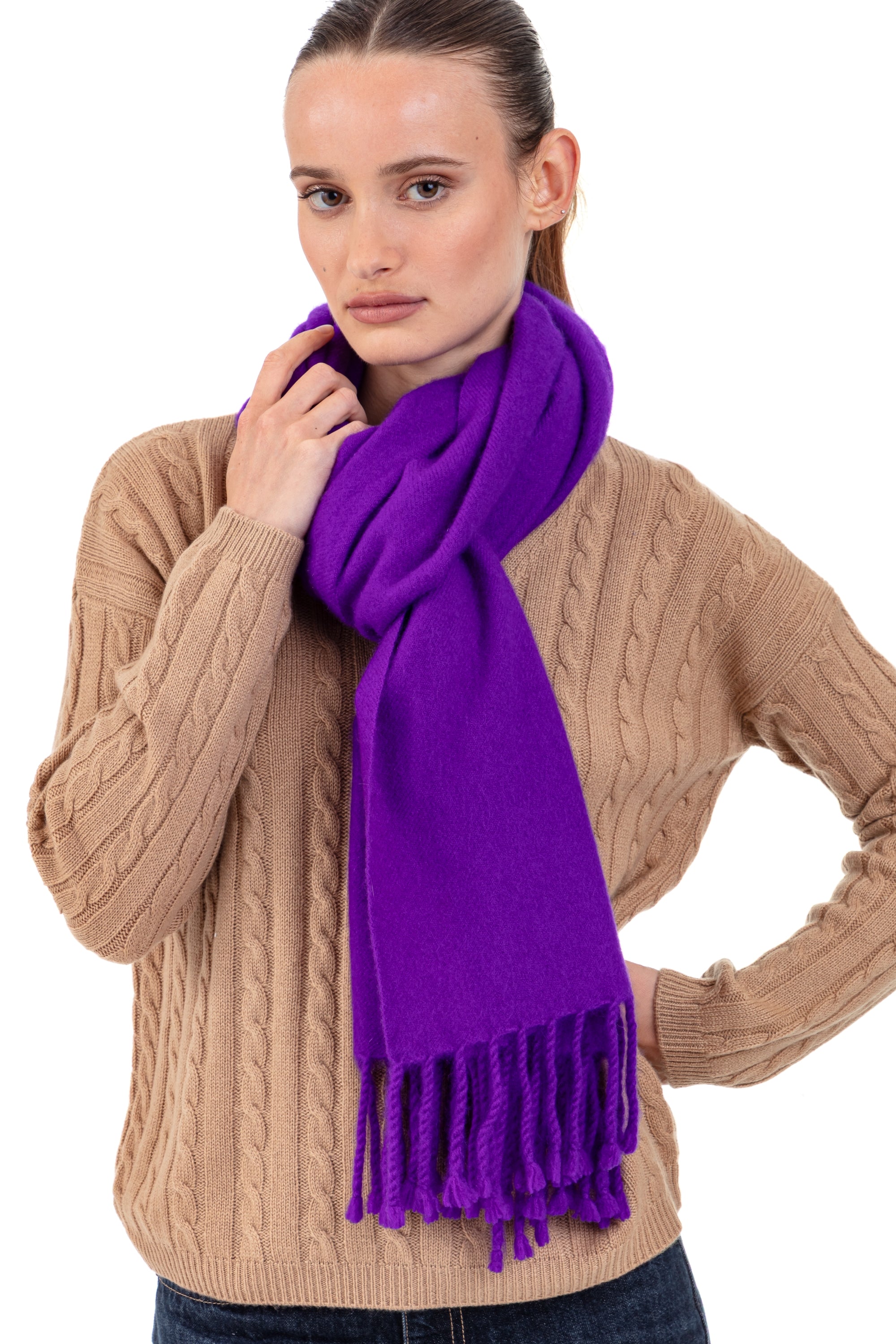 Portovecchio Cocoon-Kaschmir Unisex - Violett - Mahogany