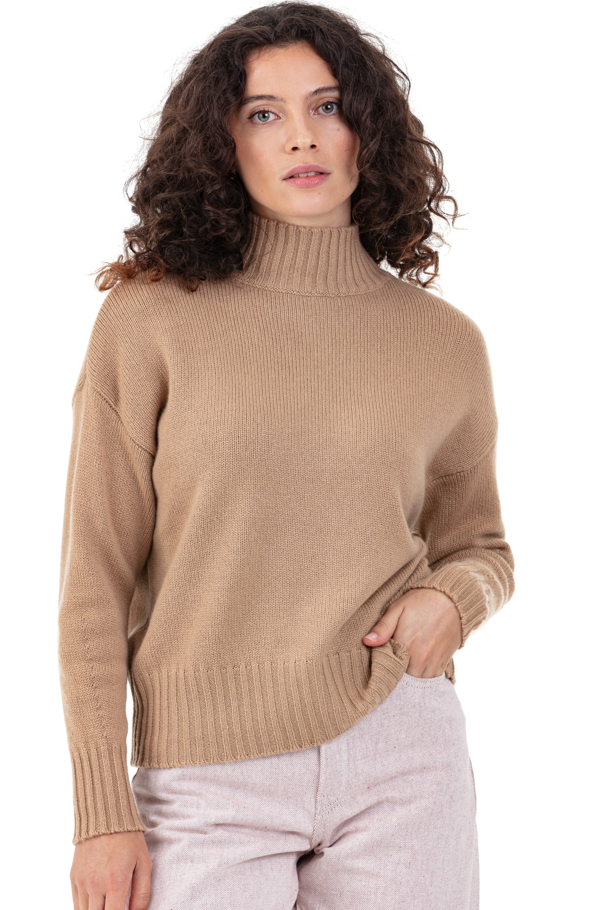 Daniella aus Kaschmir für Damen - Kamel - Mahogany