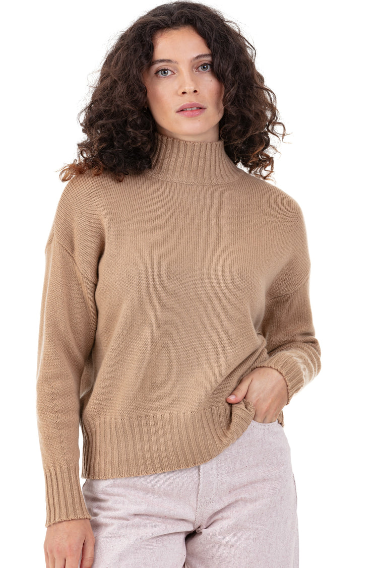 Daniella aus Kaschmir für Damen - Kamel - Mahogany