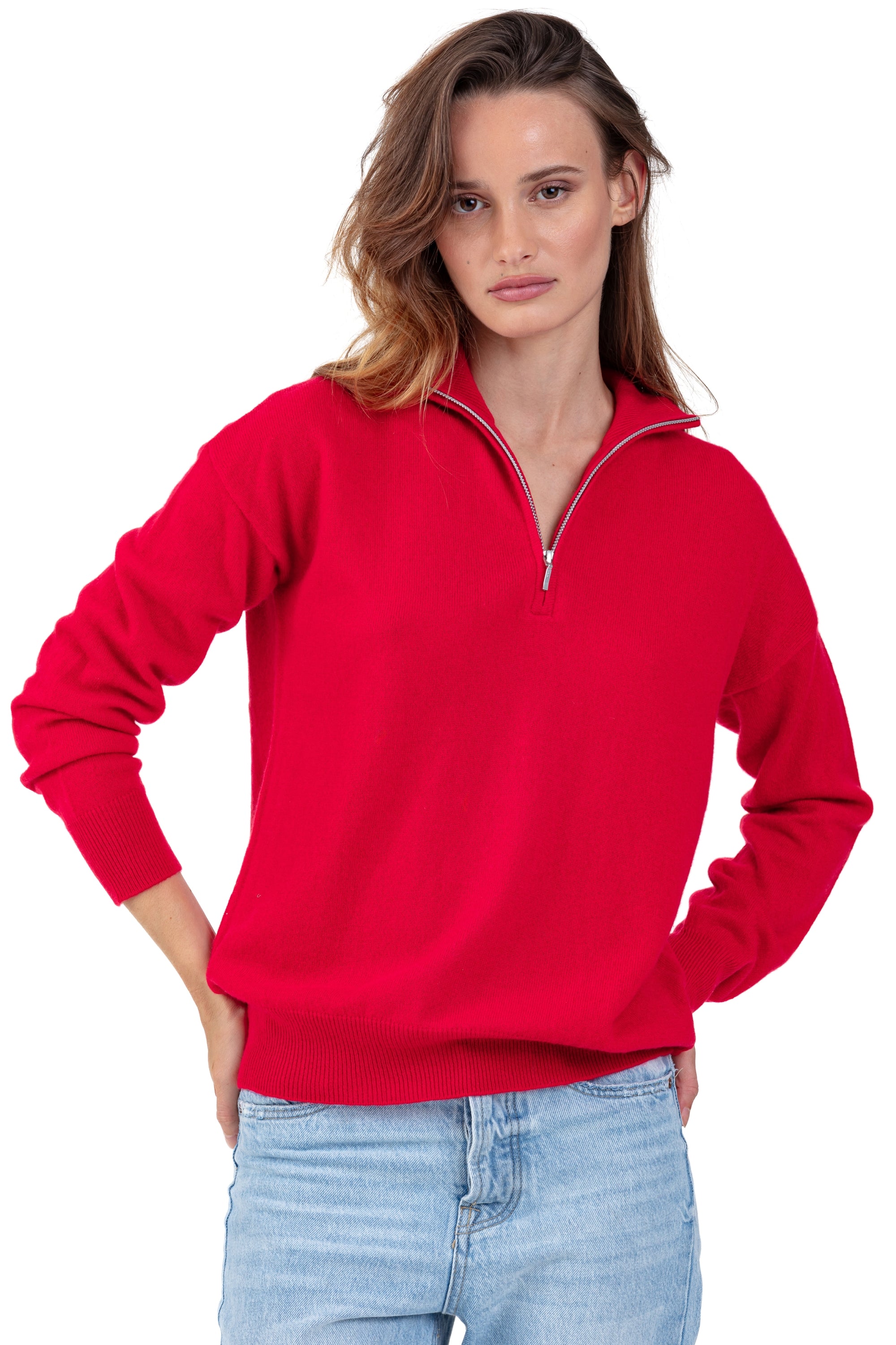 Groseille Kaschmirpullover Damen - rouge velours - Mahogany
