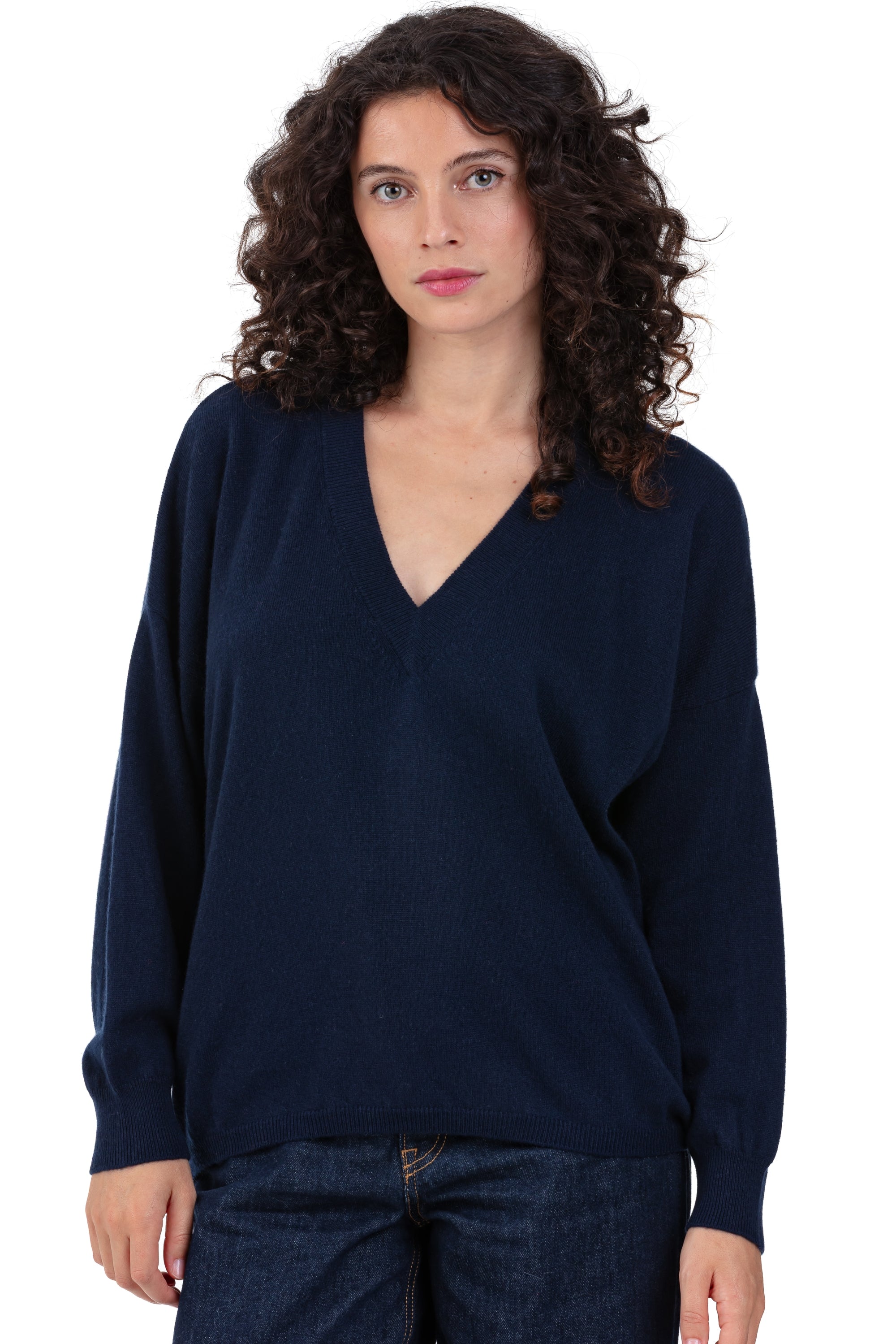 Theia aus Kaschmir für Damen - marine foncé - Mahogany