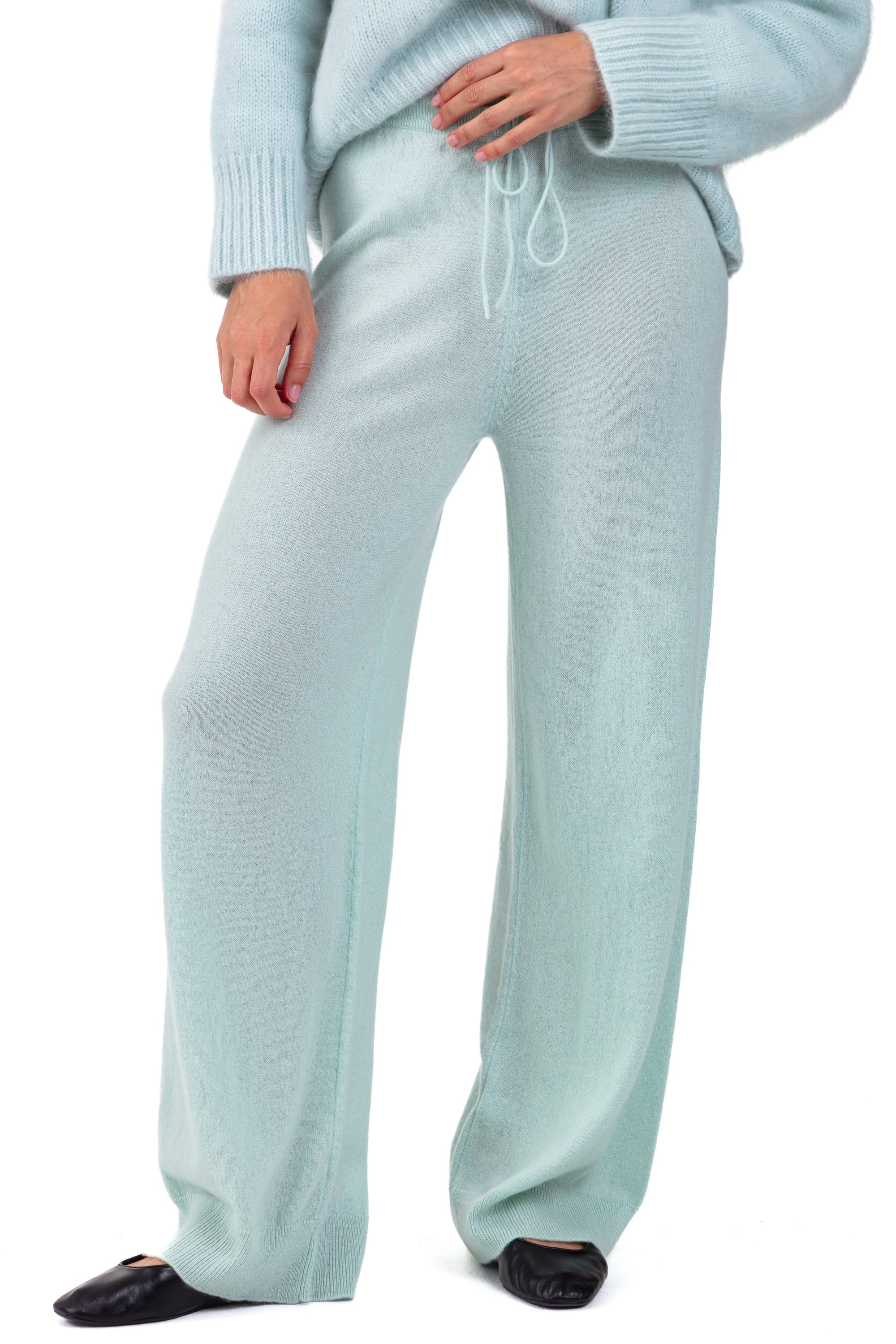 Kaschmirhose, 100 % Kaschmir, Damen, ausgestellter Schnitt, fein, , Mahogany