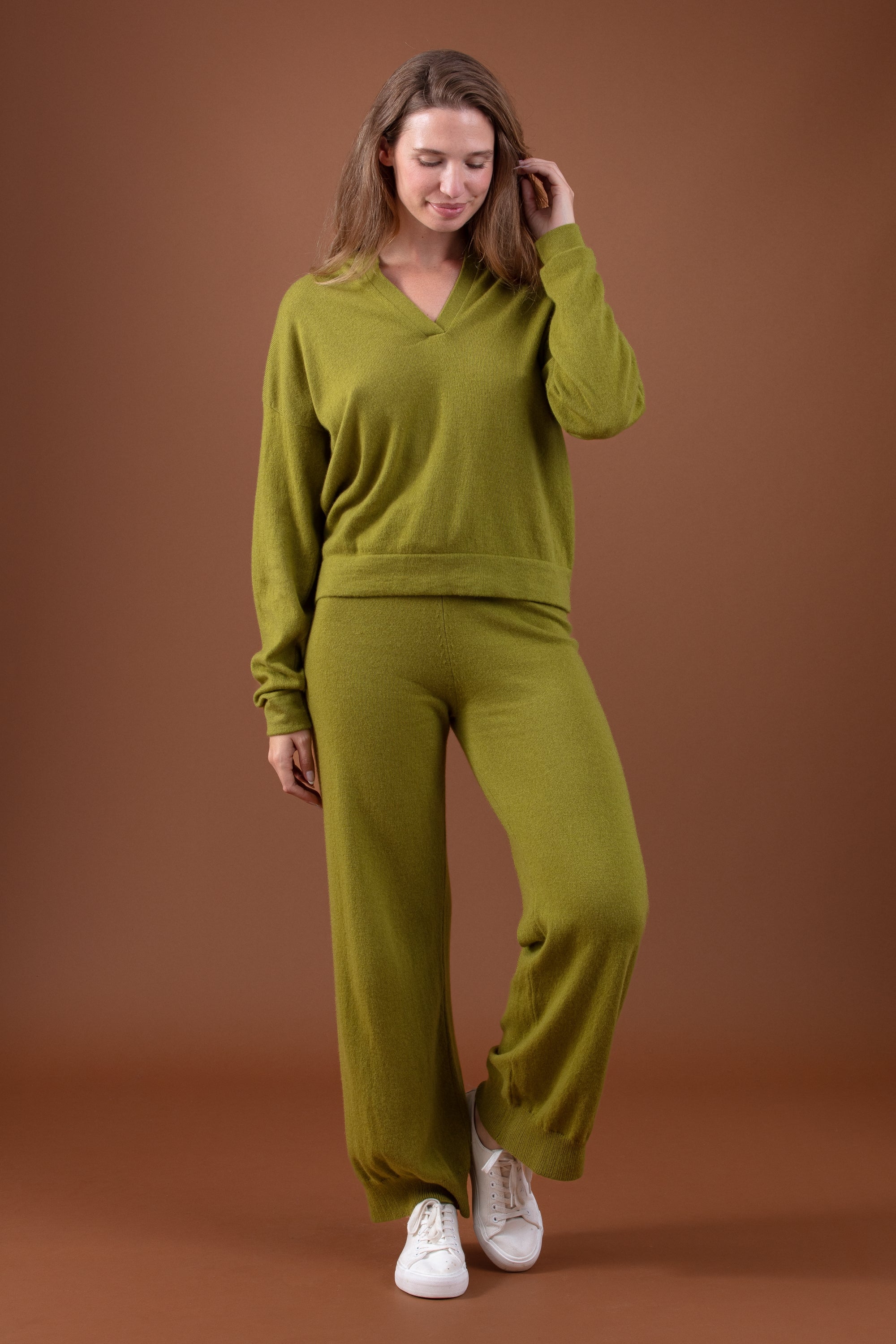 Reese Kaschmirpullover Damen - woodbine - Mahogany