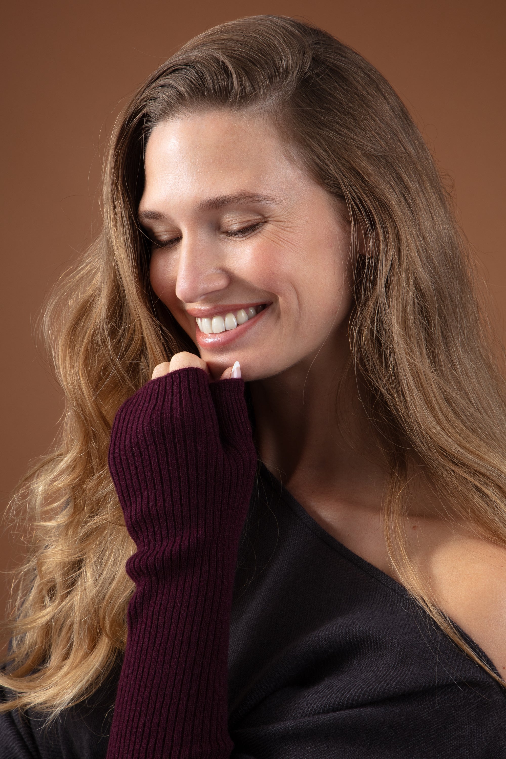 Rain aus Kaschmir für Damen - Bordeaux - Mahogany