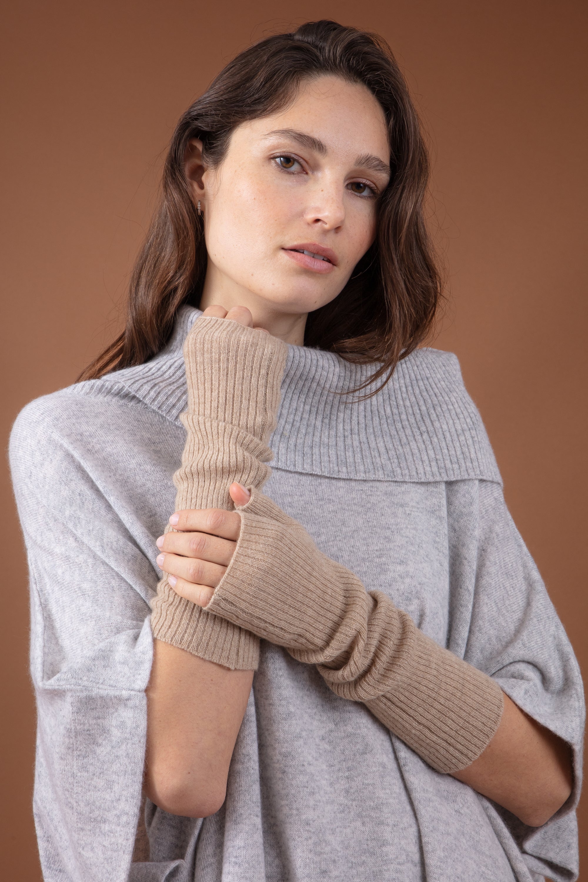 Rain aus Kaschmir für Damen - Natural Brown - Mahogany