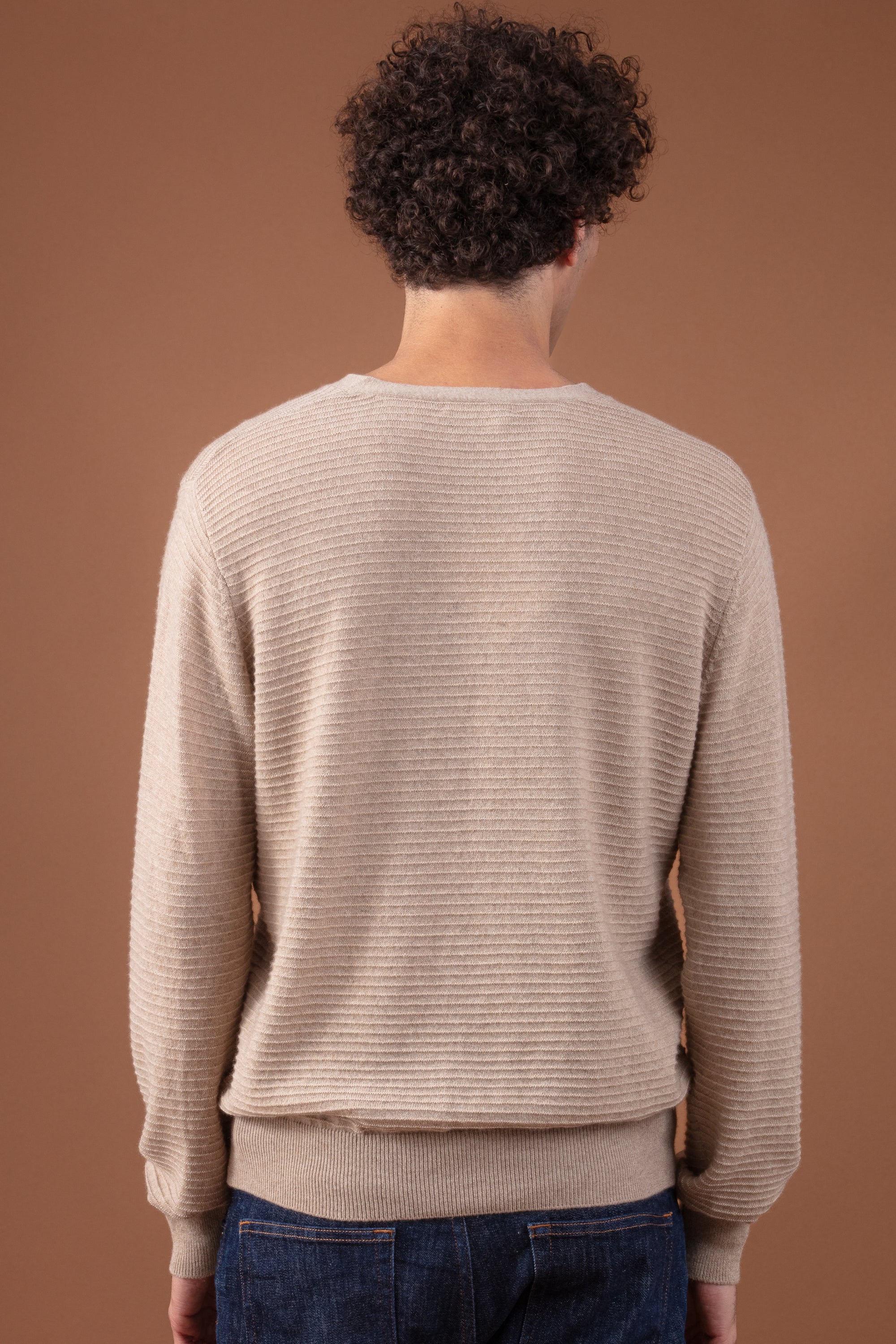 Redon en cachemire homme - Vue 1 - natural stone - Mahogany