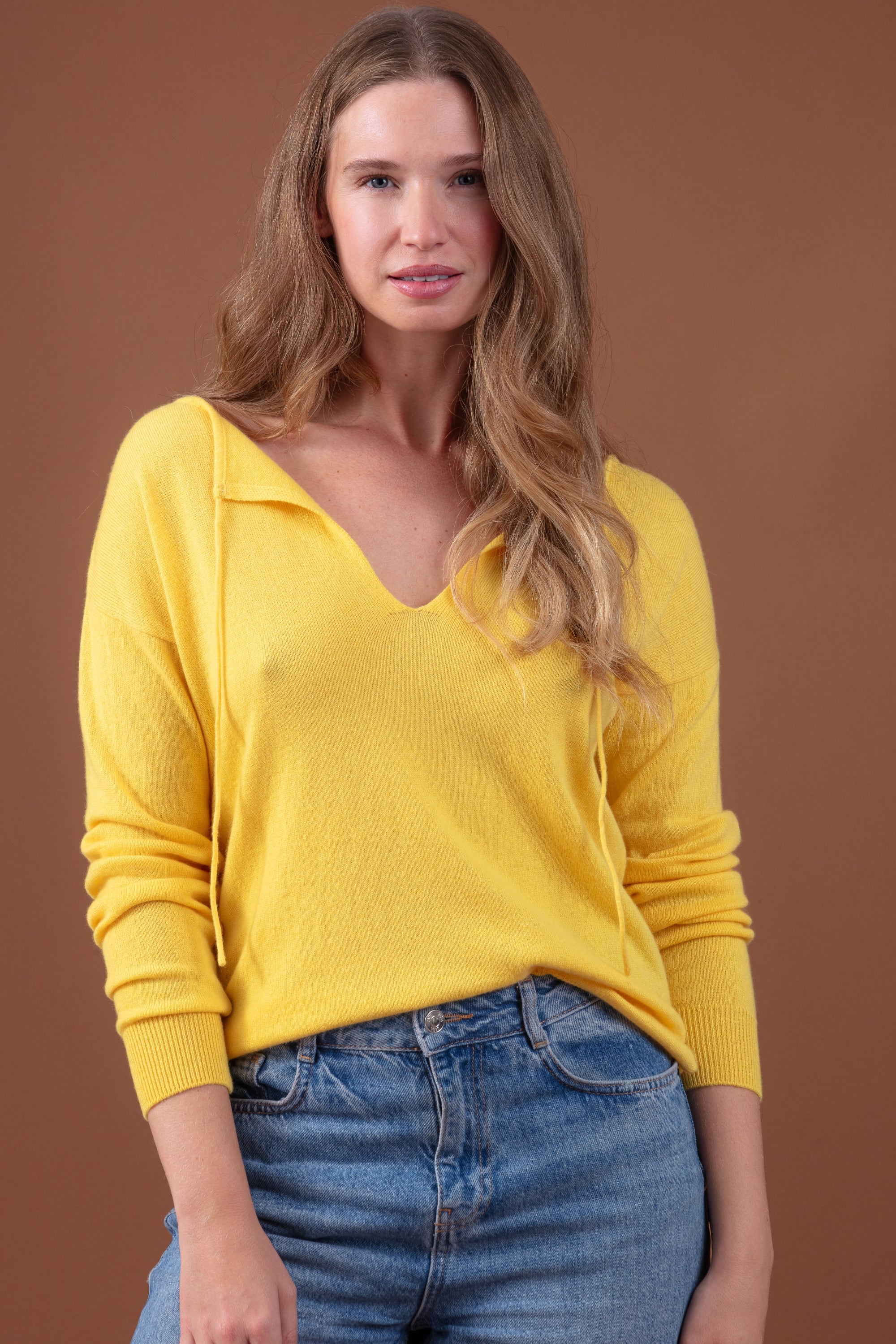 Rowena aus Kaschmir Damen - tournesol - Mahogany