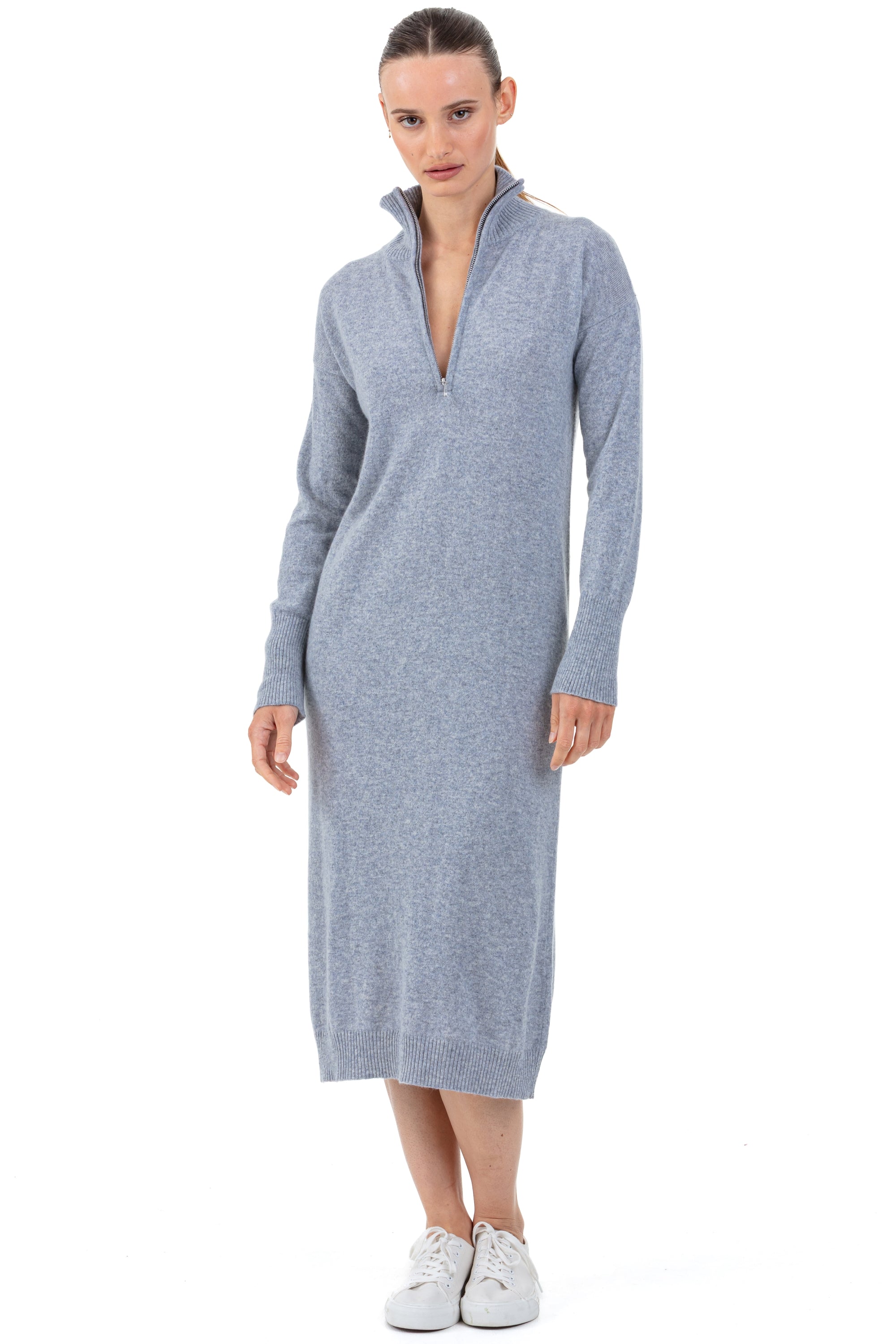 Rosette Kaschmirpullover Damen - quarry - Mahogany