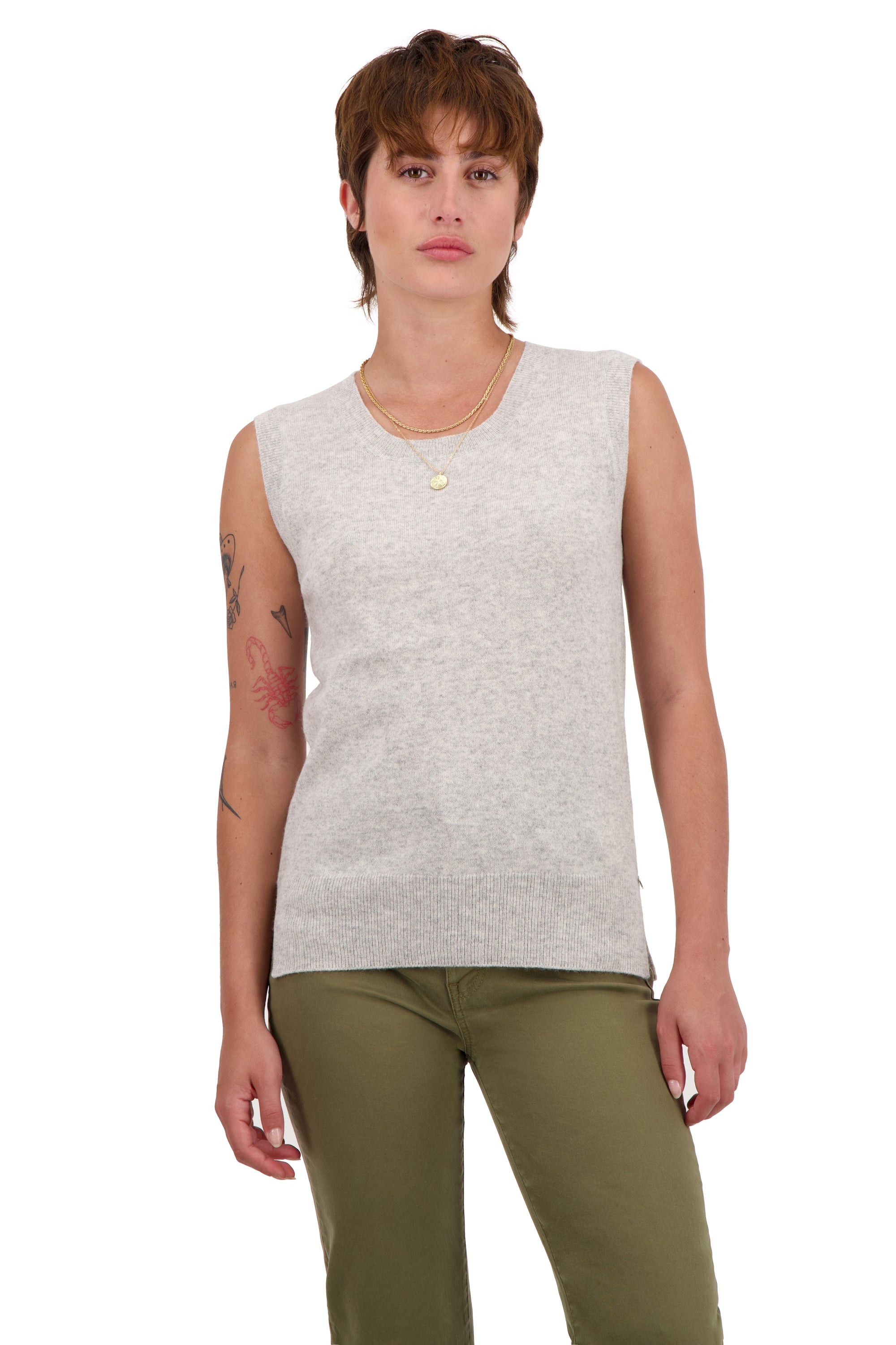 Rati aus Kaschmir für Damen - flanelle chiné - Mahogany