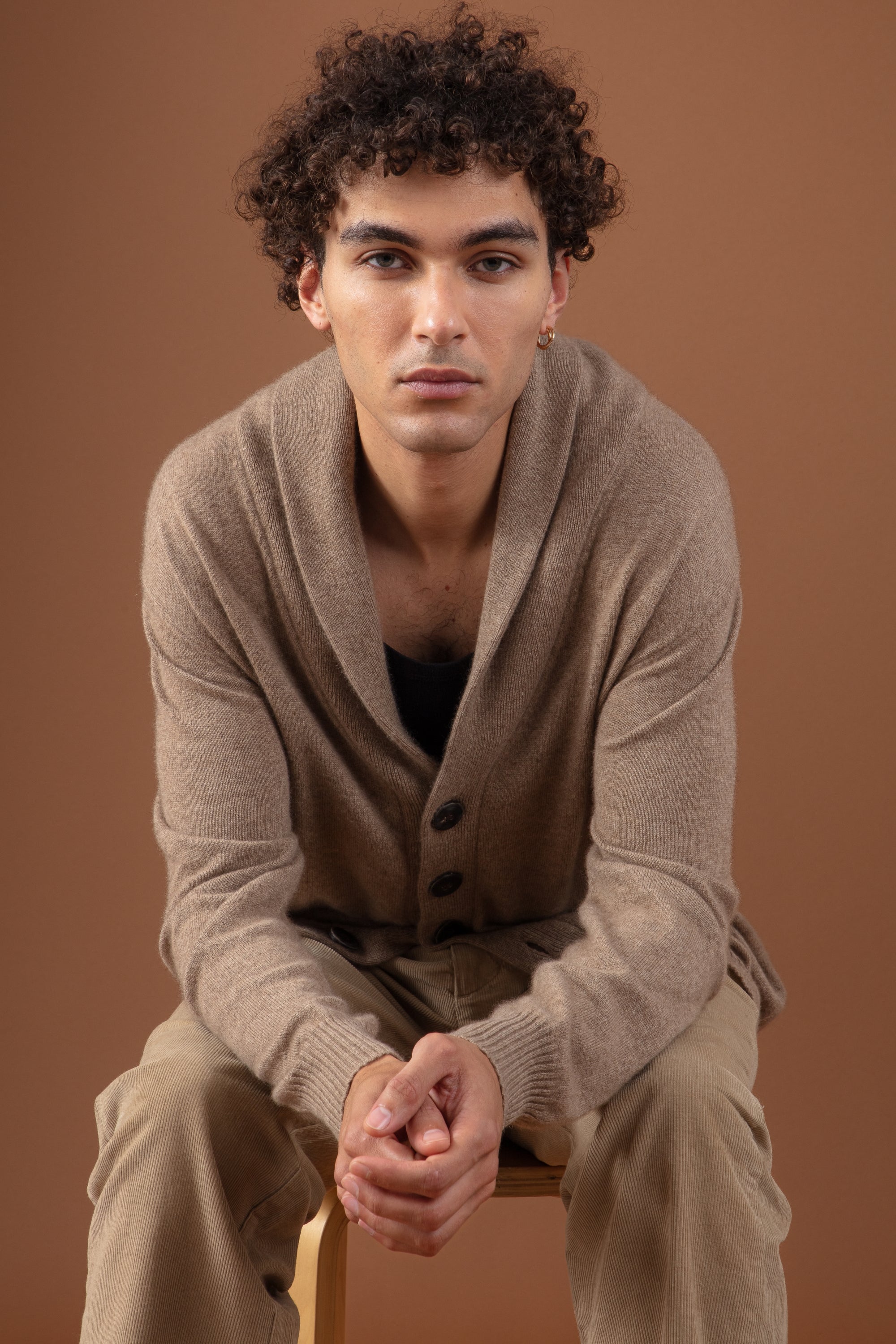 Rowlell aus Kaschmir Herren - natural brown - Mahogany