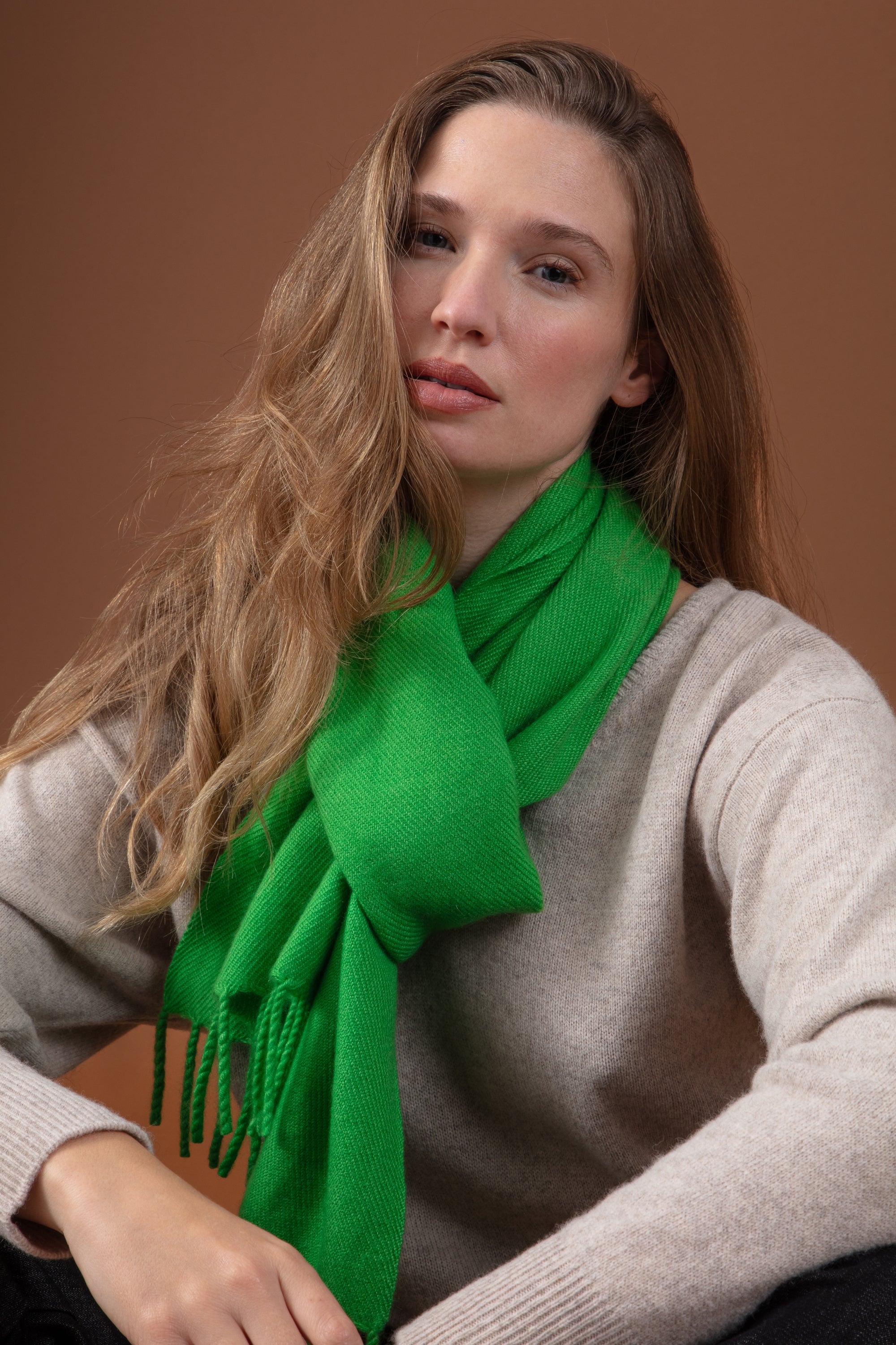 Rêve aus Kaschmir unisex - flash green - Mahogany