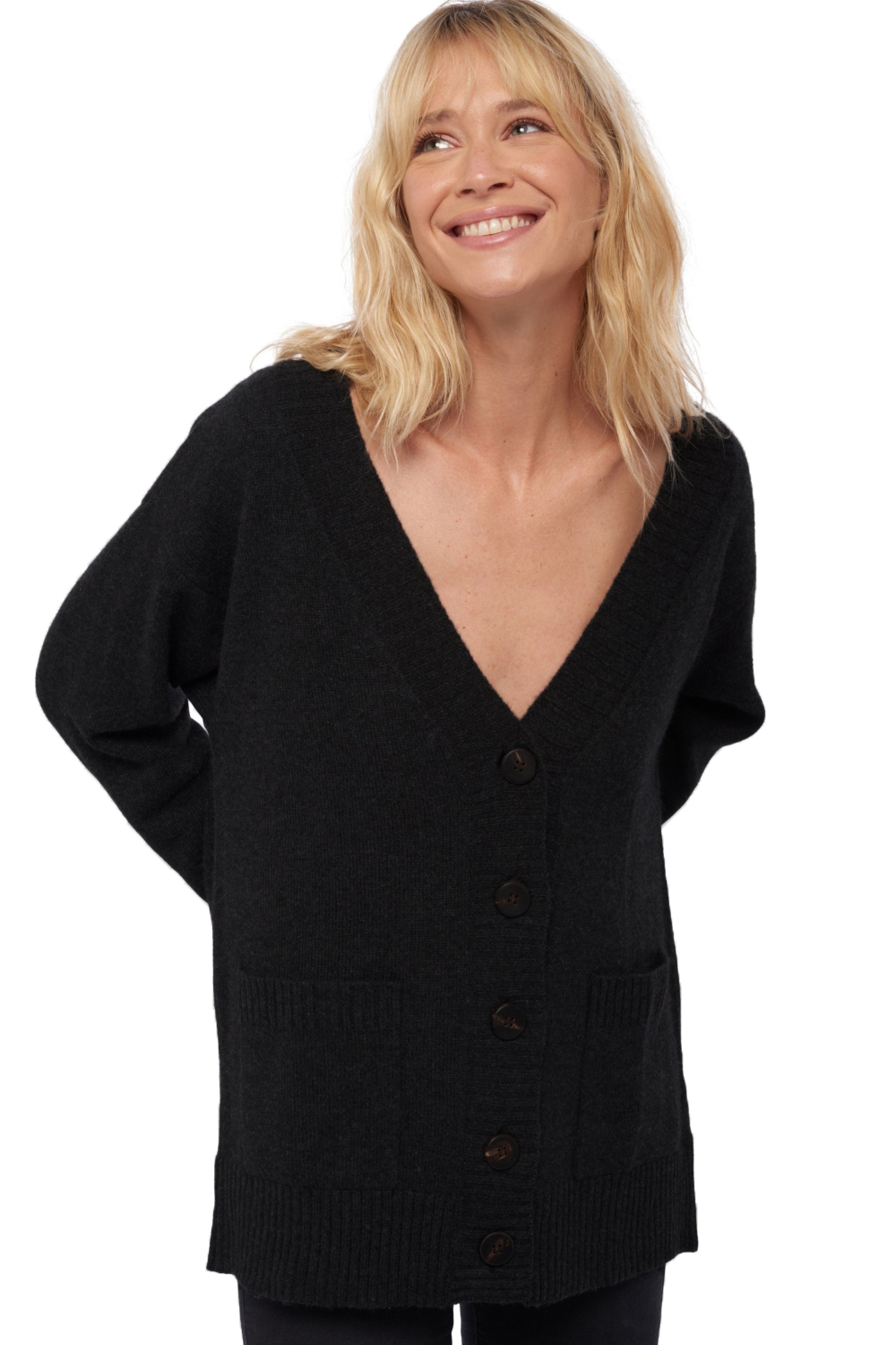 Vadena aus Kaschmir für Damen - noir - Mahogany