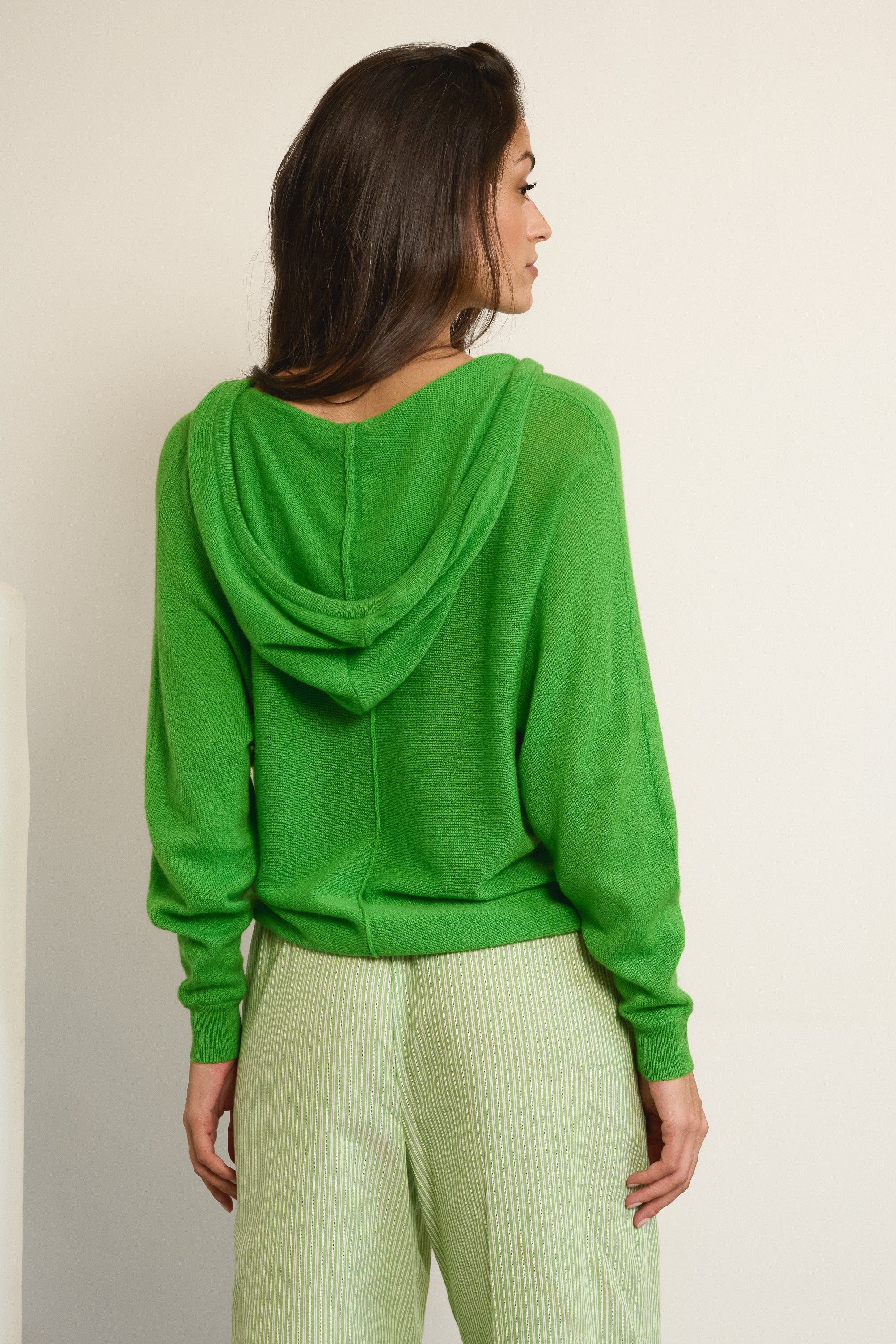 Oman en cachemire femme - Vue 2 - flash green - Mahogany
