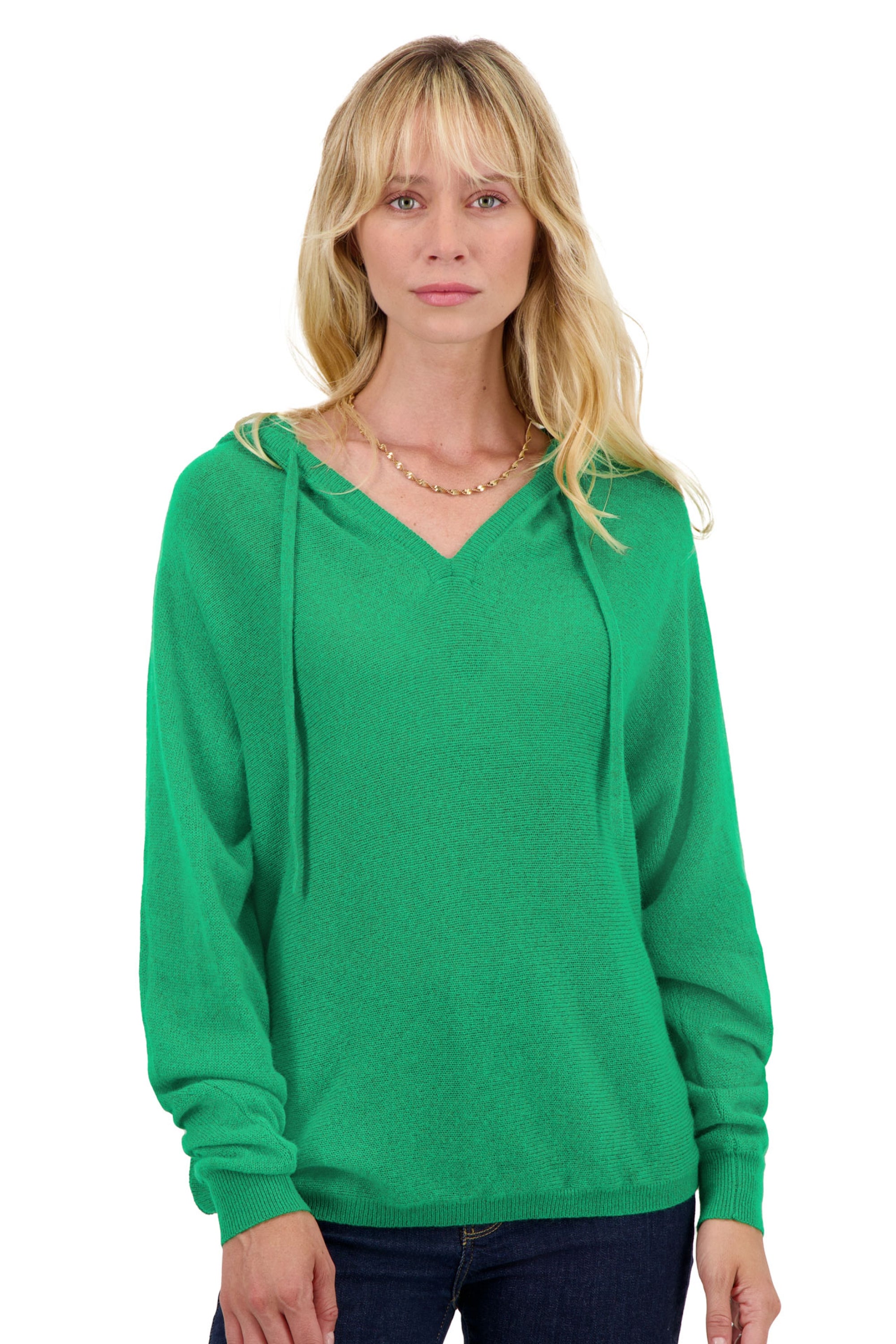 Oman aus Kaschmir Damen - new green - Mahogany