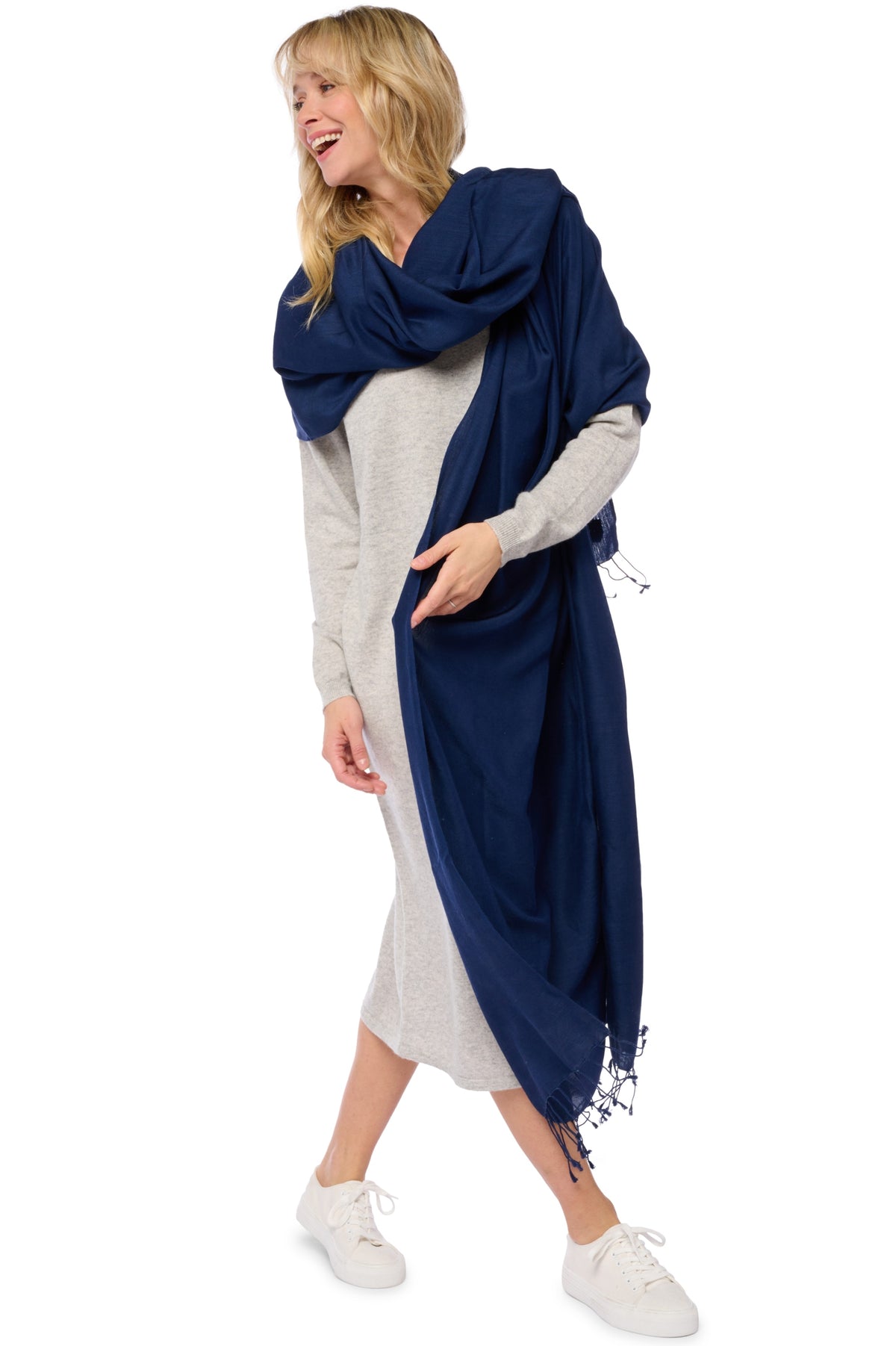 Pashmina aus Kaschmir und Seide, 70 % Kaschmir / 30 % Seide, unisex, fein, feines Gewebe, Mahogany