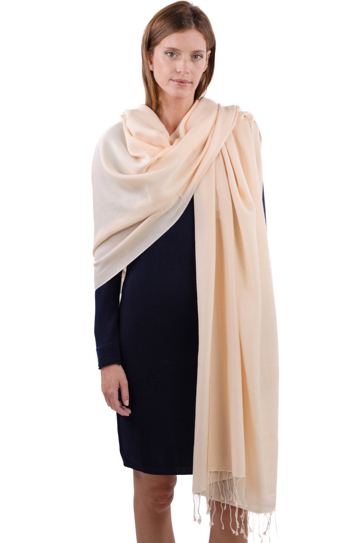 Adèle aus Kaschmir und Seide gemischt - champagne - Mahogany