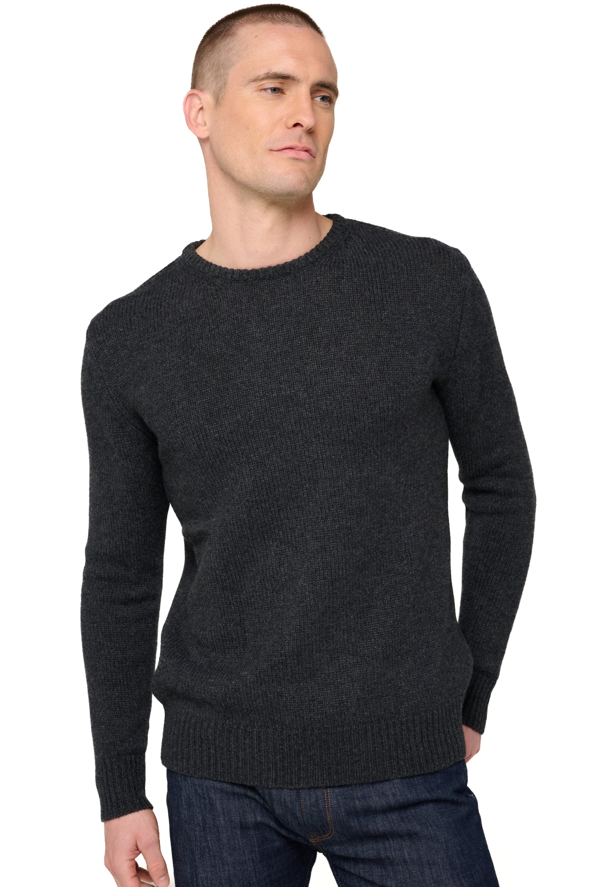 Bilal aus Kaschmir für Herren - anthracite chiné - Mahogany
