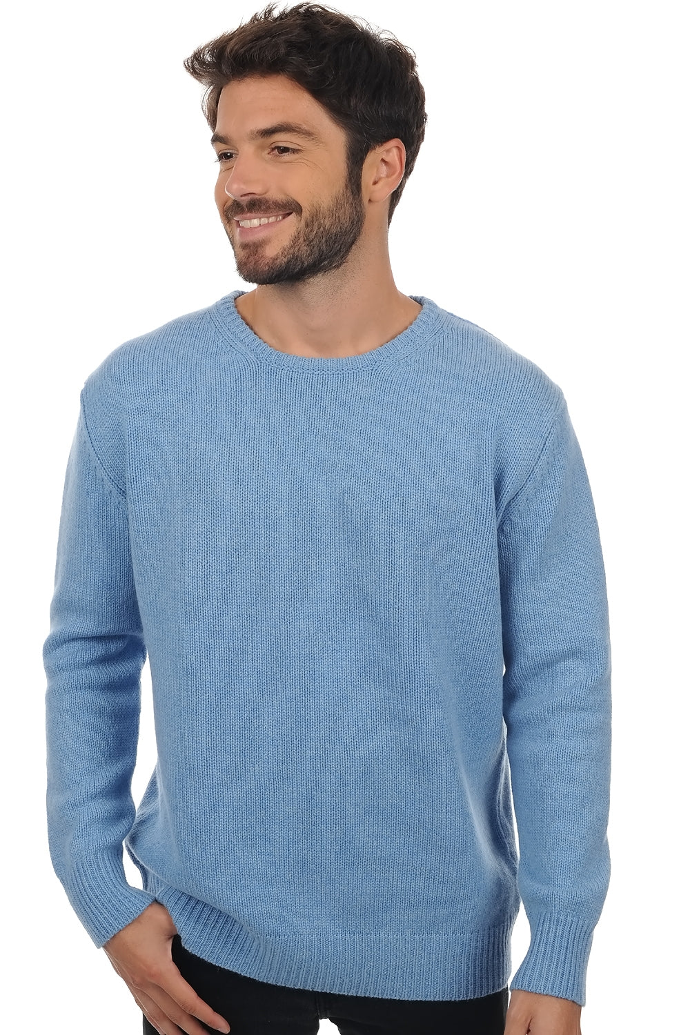 Bilal aus Kaschmir für Herren - bleu azur chiné - Mahogany