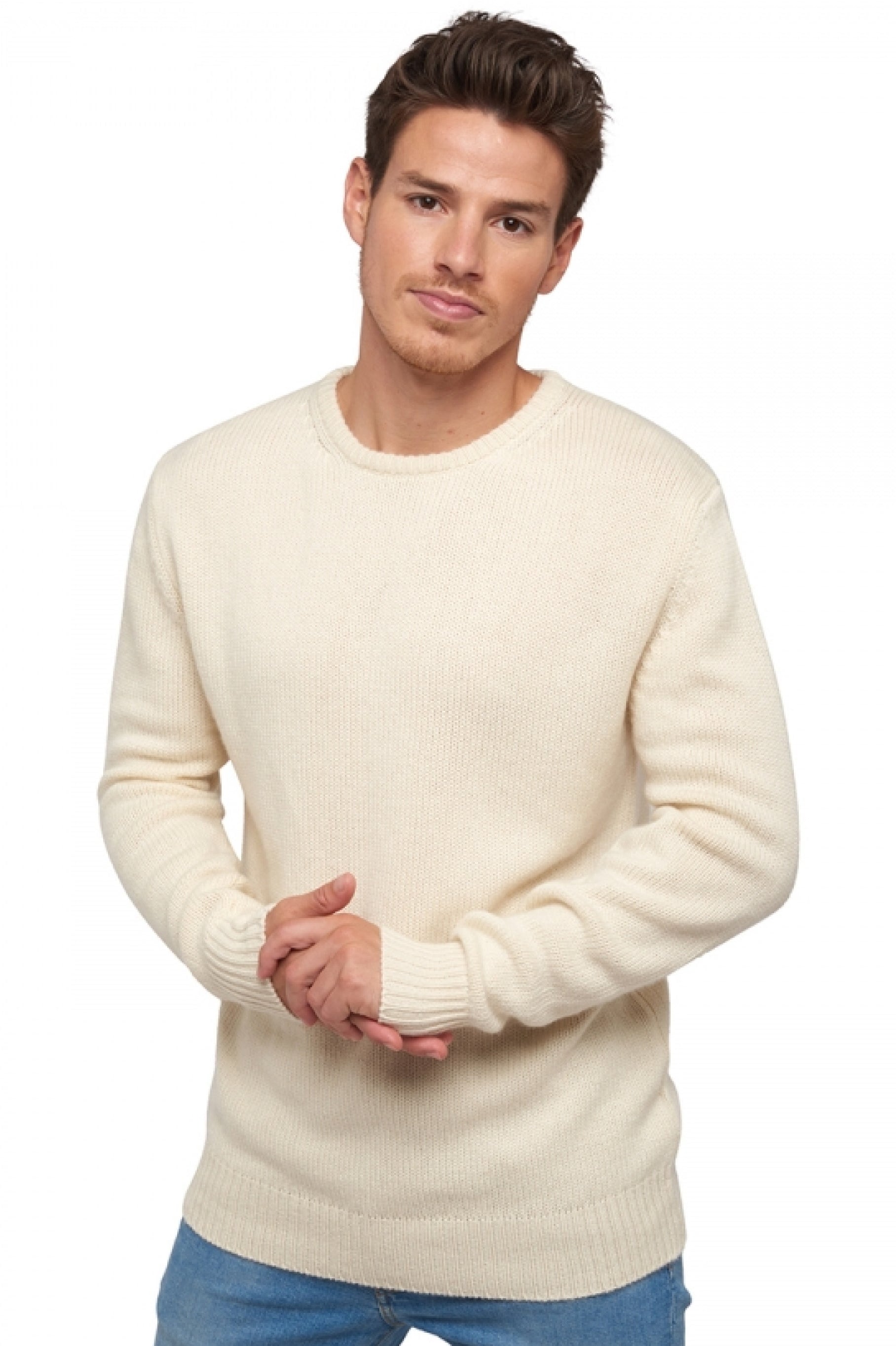 Bilal aus Kaschmir für Herren - natural écru - Mahogany