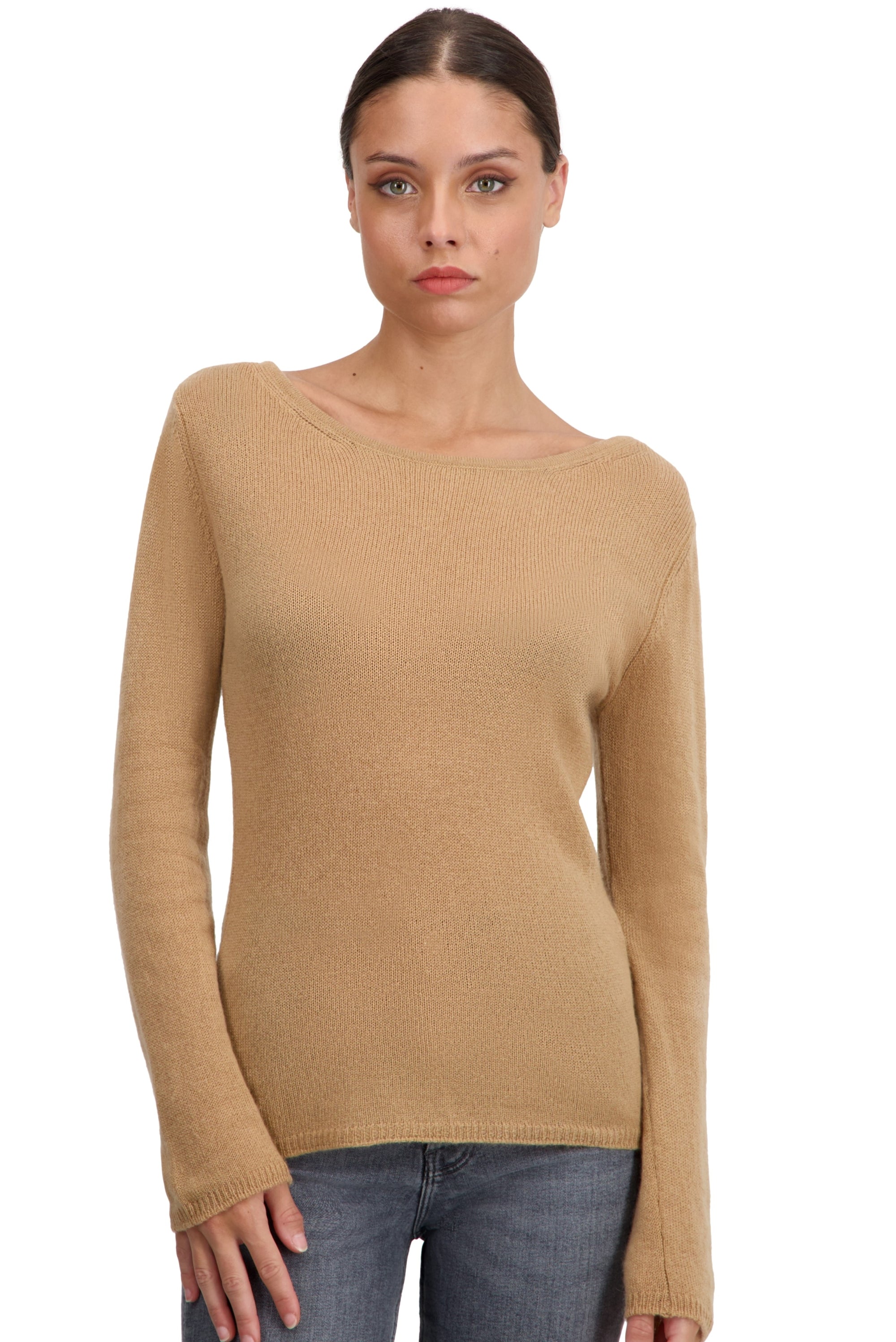 Caleen aus Kaschmir für Damen - Kamel - Mahogany