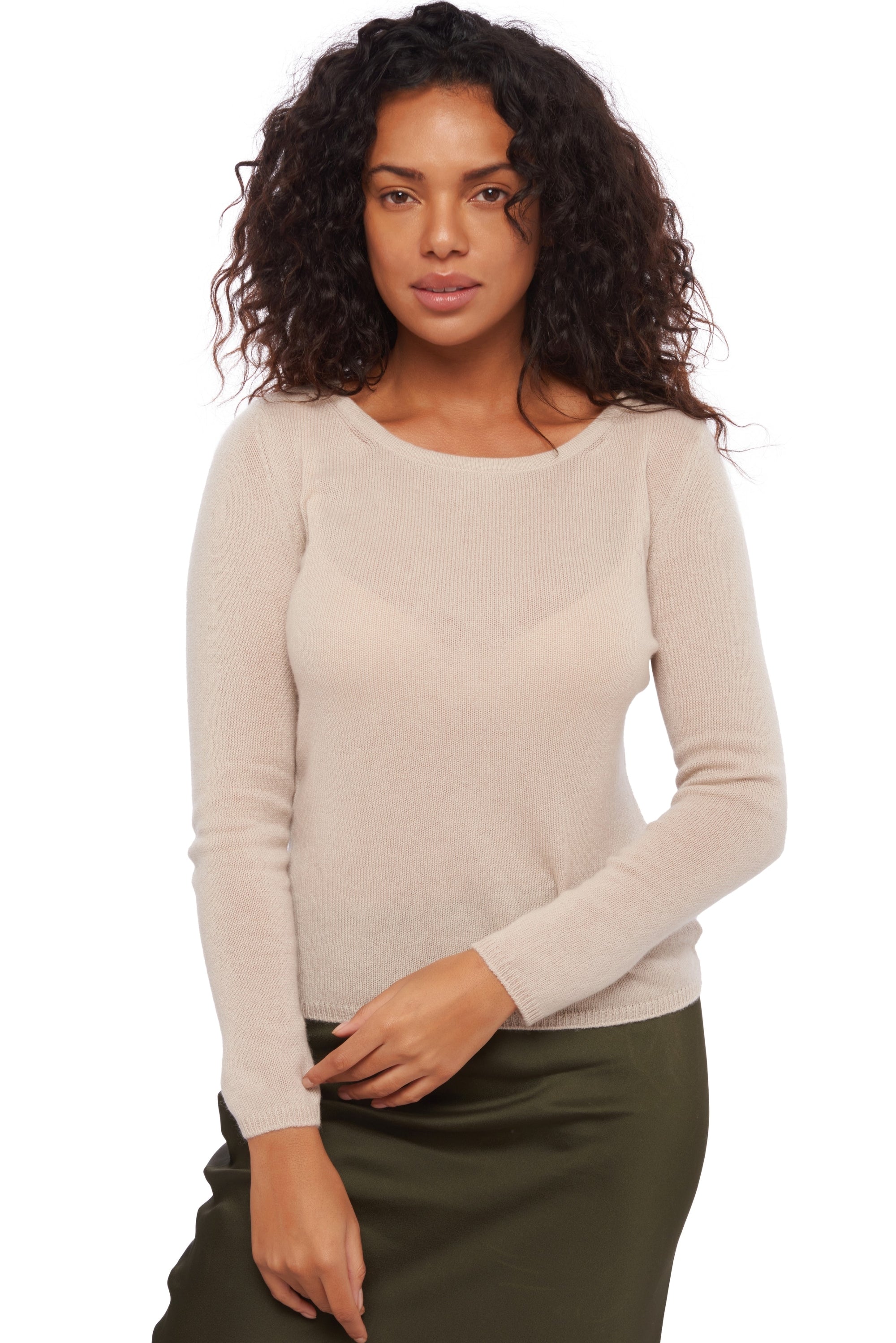 Caleen aus Kaschmir für Damen - Jute - Mahogany