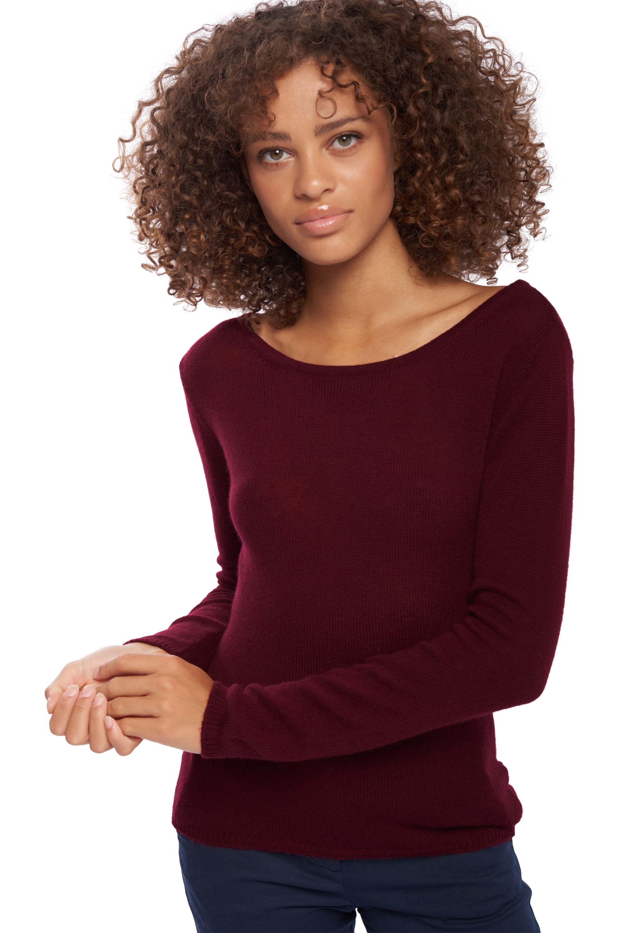 Caleen aus Kaschmir für Damen - red wine - Mahogany