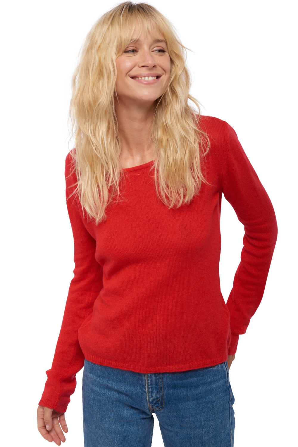 Caleen aus Kaschmir für Damen - Rot - Mahogany