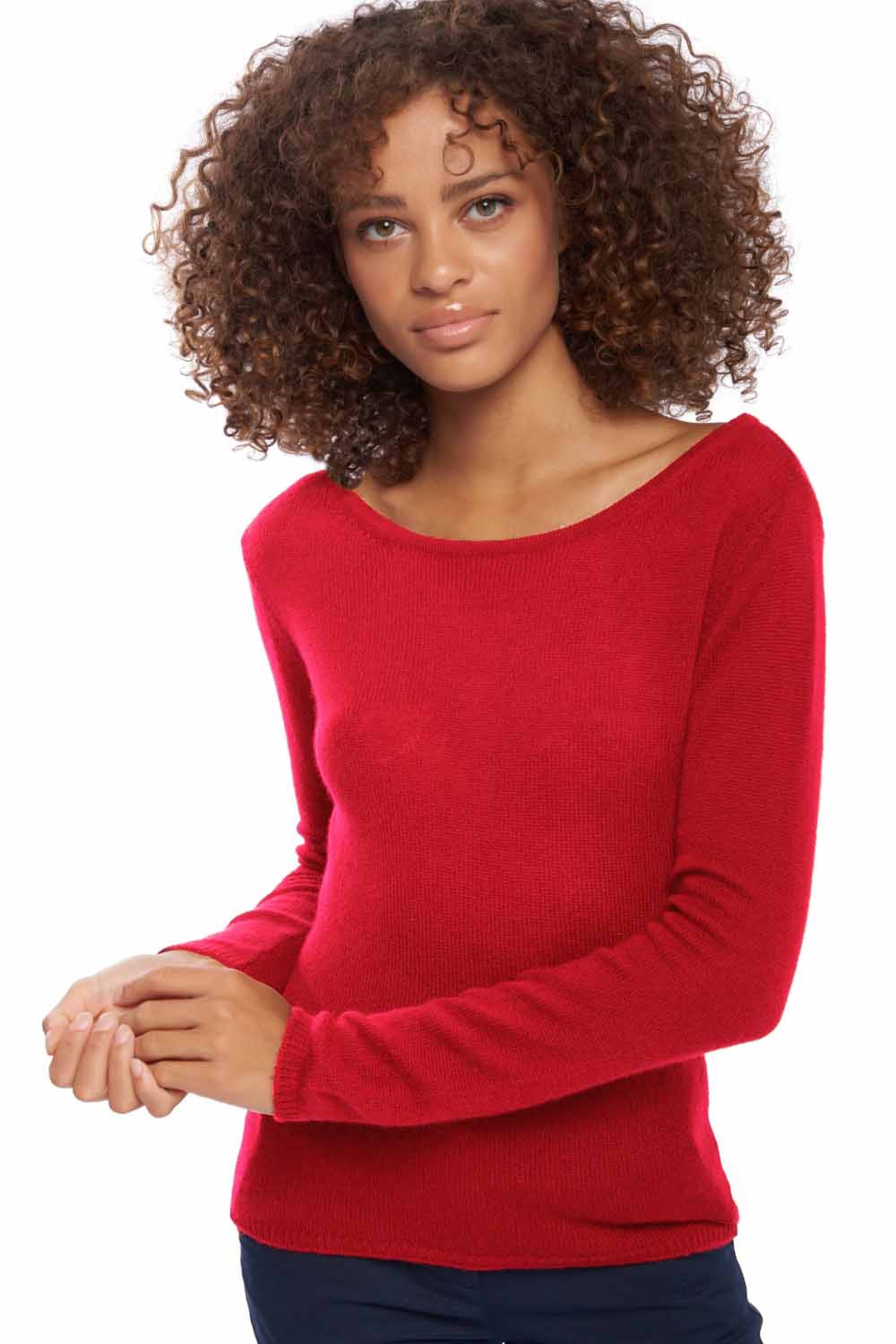 Caleen aus Kaschmir für Damen - Samtrot - Mahogany