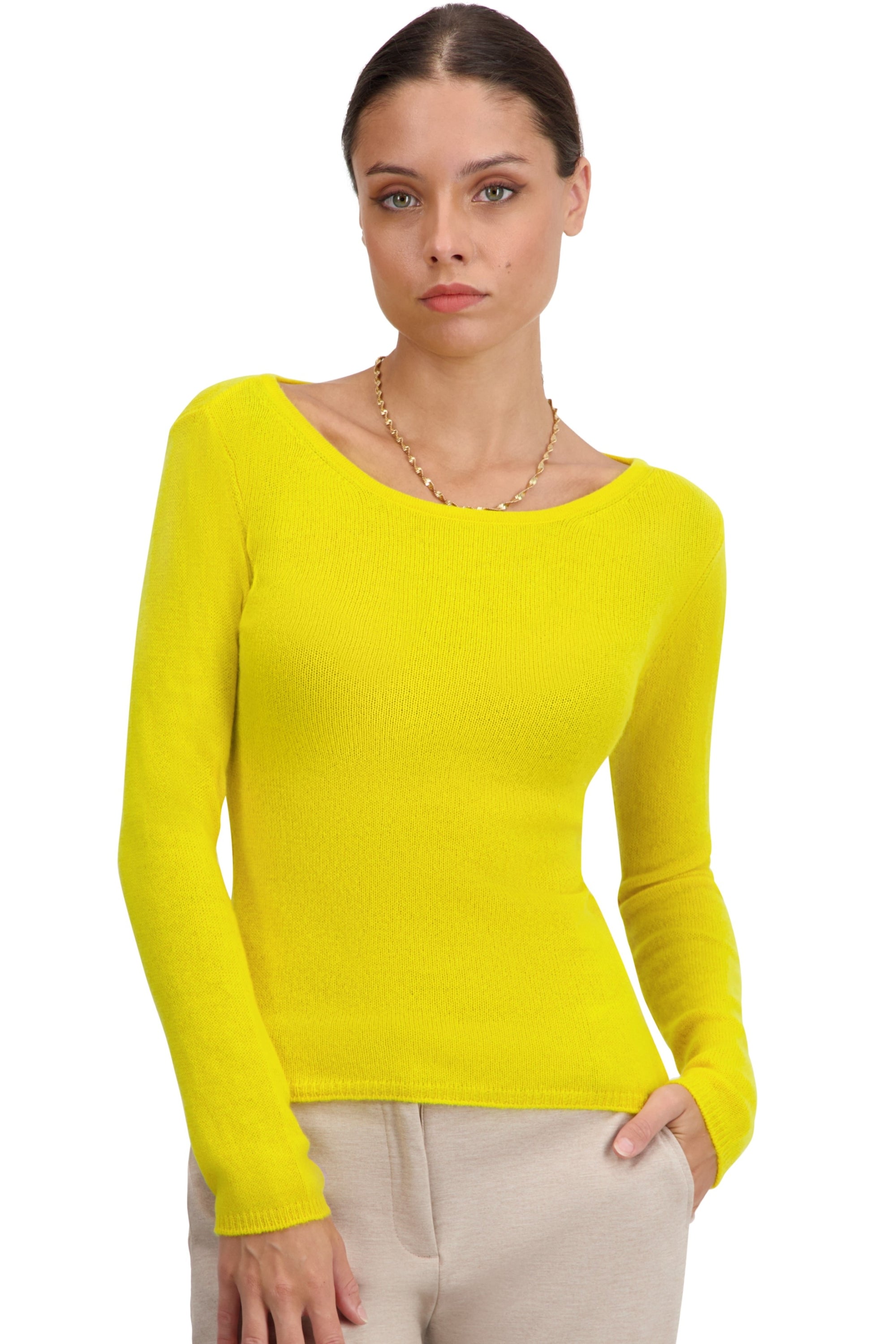 Caleen aus Kaschmir für Damen - Sonnenblume - Mahogany