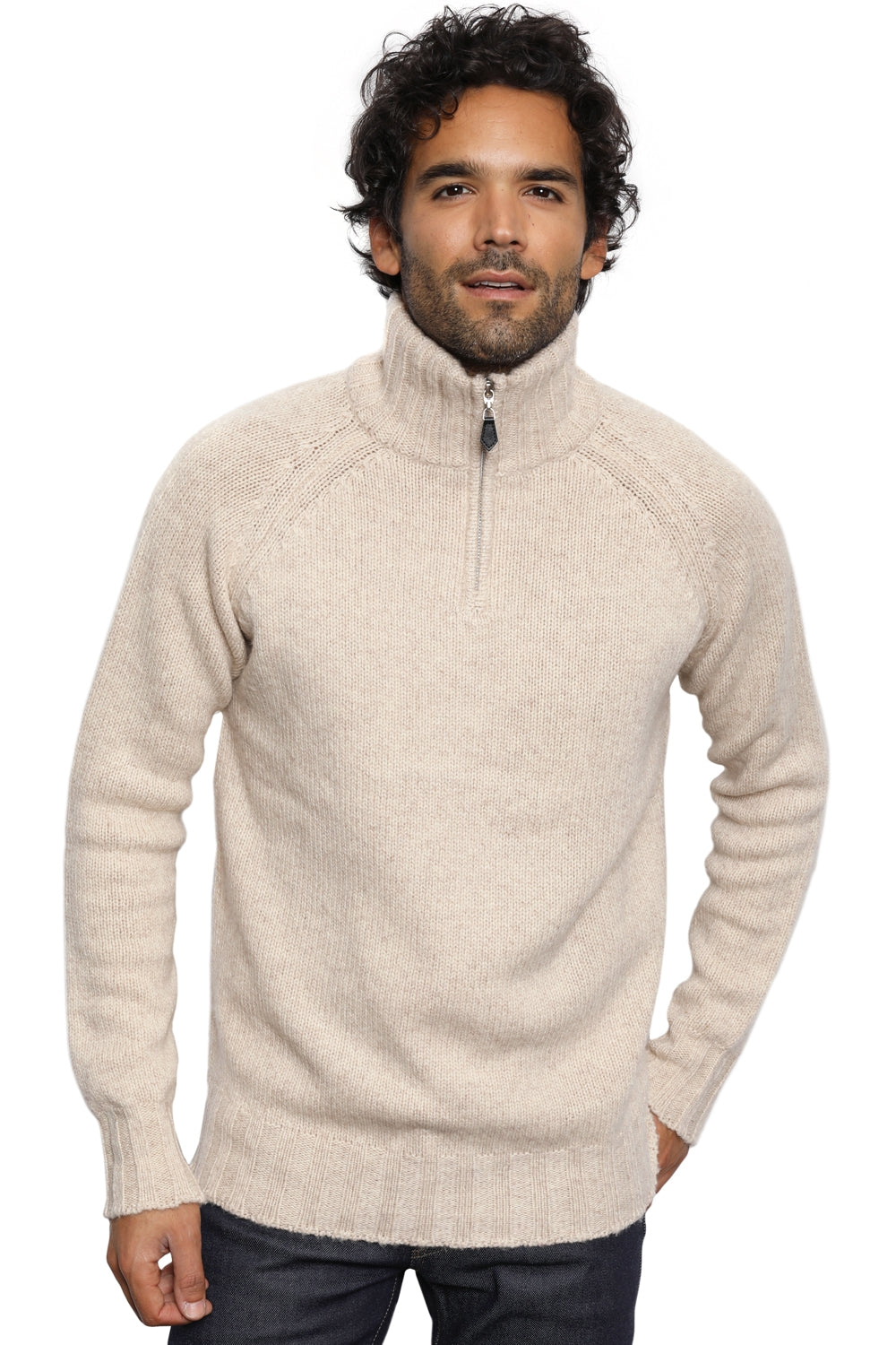 Craig aus Kamelwolle Herren - nature - Mahogany