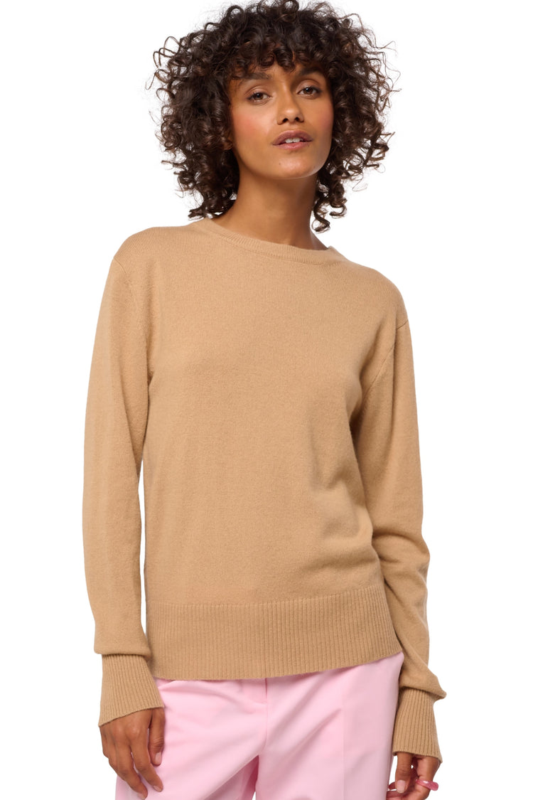 Daria Kaschmirpullover Damen - camel - Mahogany