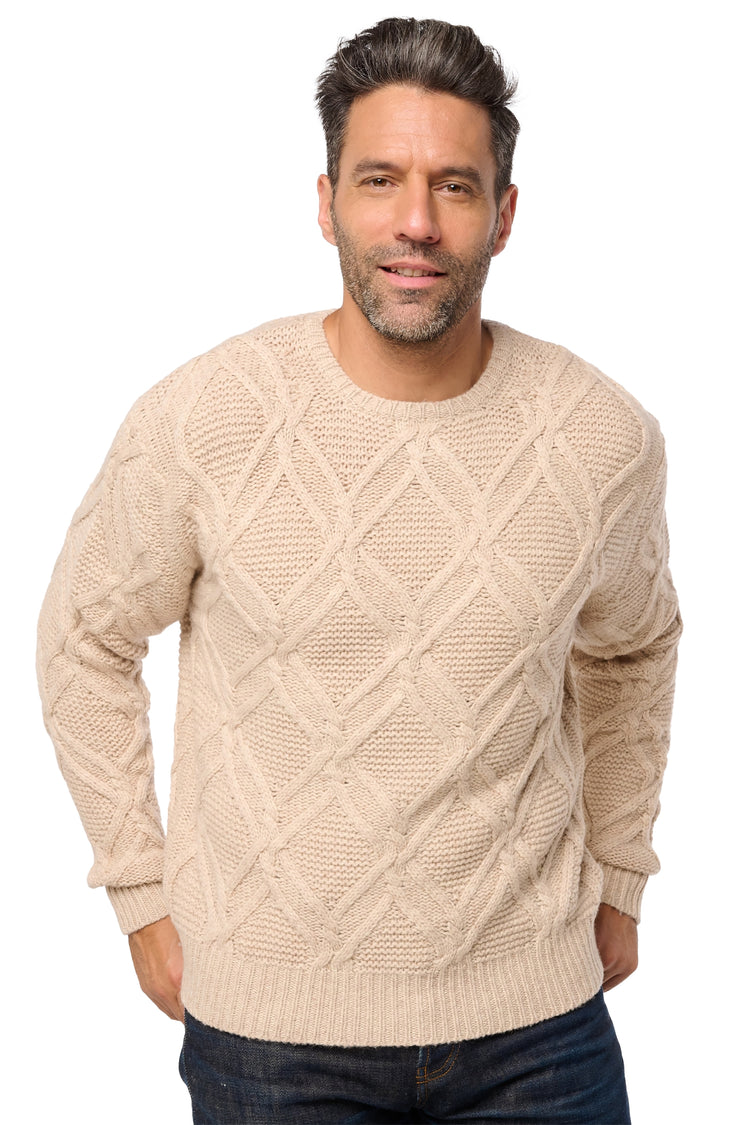 Drac Kamelhaar-Pullover Herren - Natur - Mahogany
