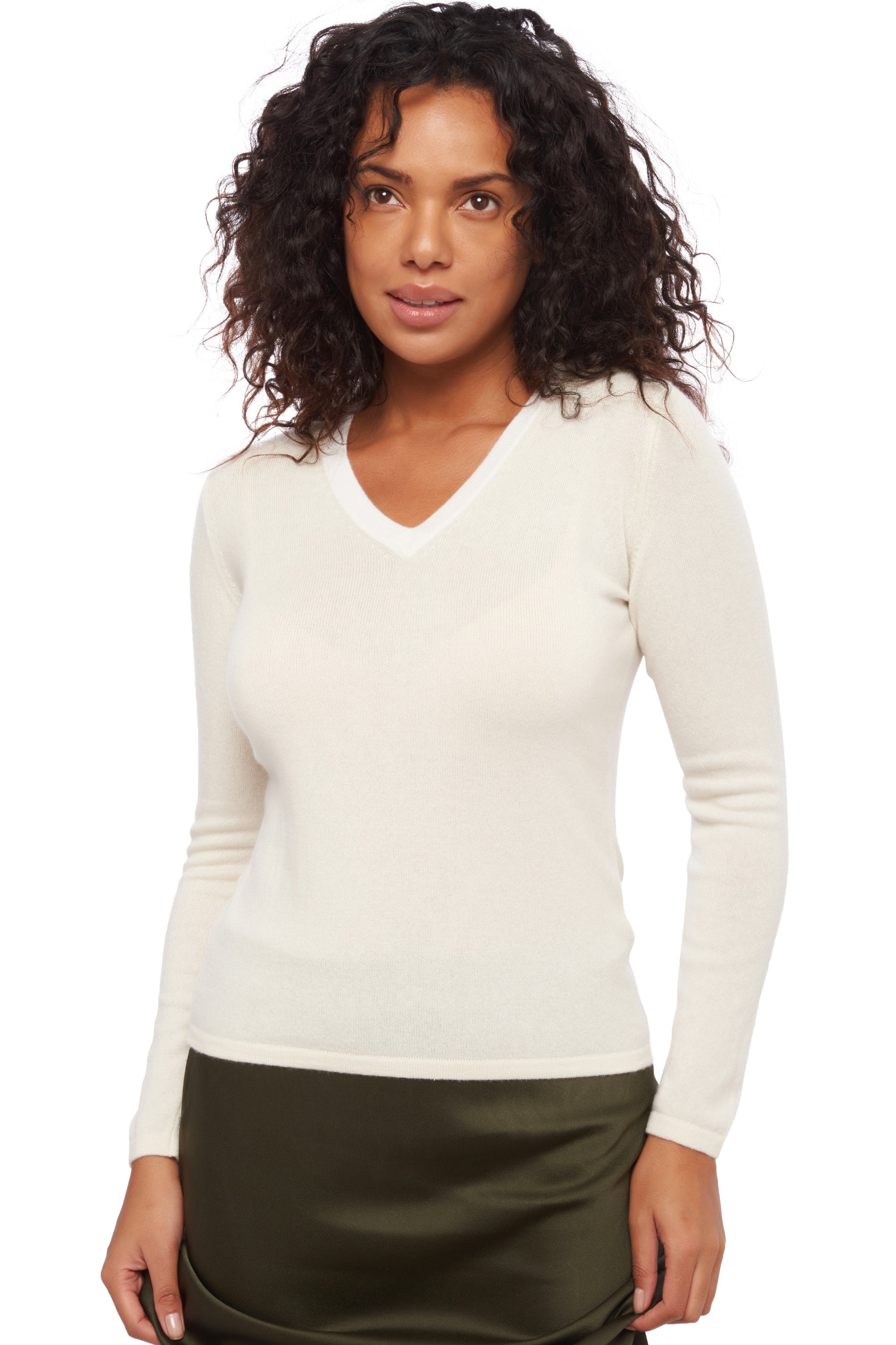 Emma aus Kaschmir Damen - écru - Mahogany