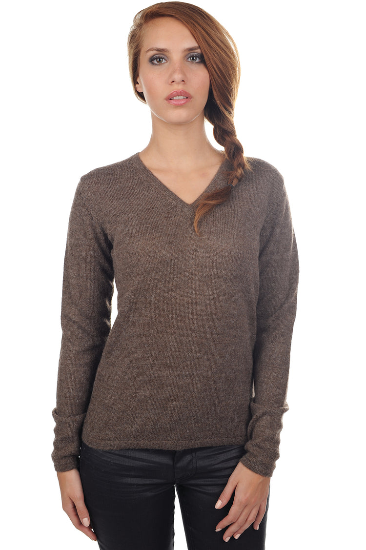 Emma-Alpaga aus Baby-Alpaka Damen - naturel - Mahogany