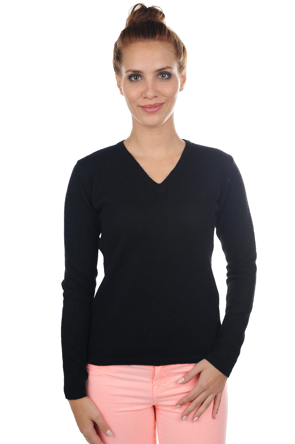 Emma-Alpaga Baby-Alpaka Pullover Damen - schwarz - Mahogany