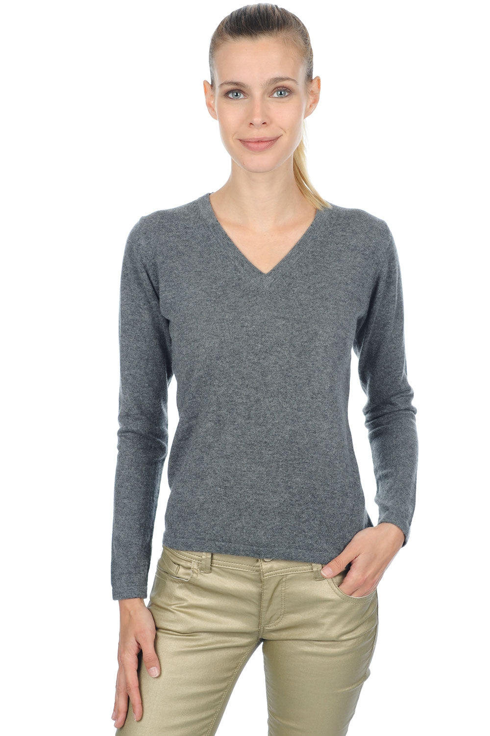 Emma Premium aus Kaschmir für Damen - premium graphite - Mahogany