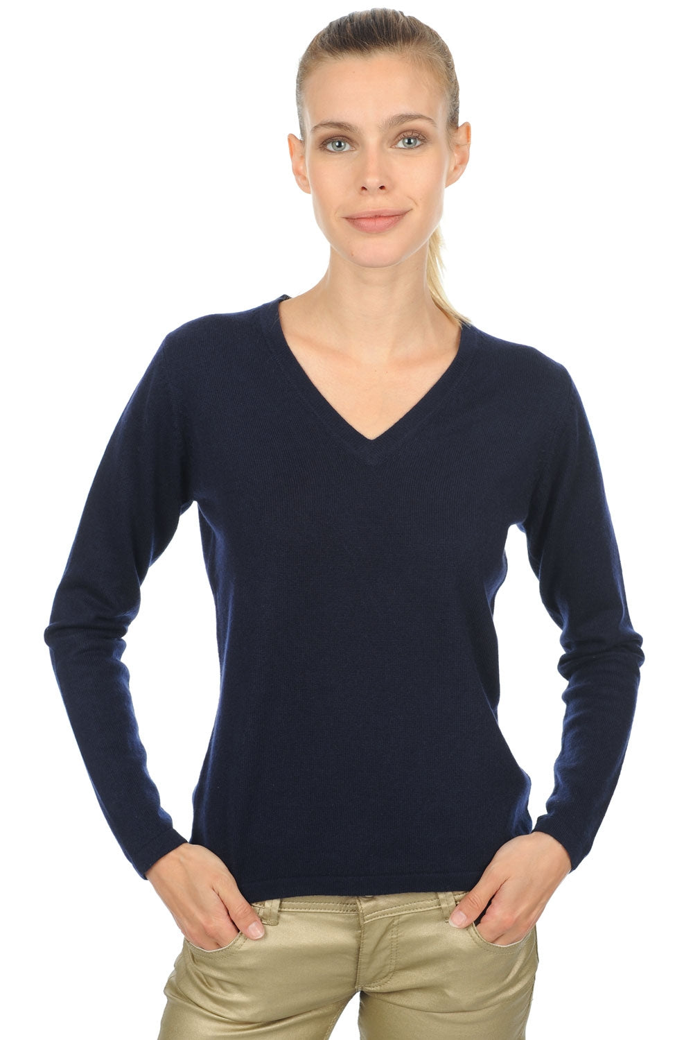 Emma Premium aus Kaschmir für Damen - premium navy - Mahogany