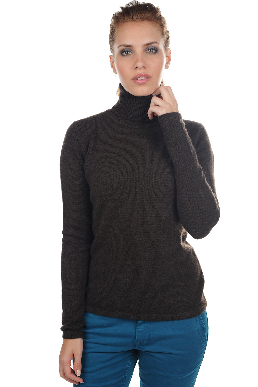 Fanelle aus Yak Damen - marron naturel - Mahogany