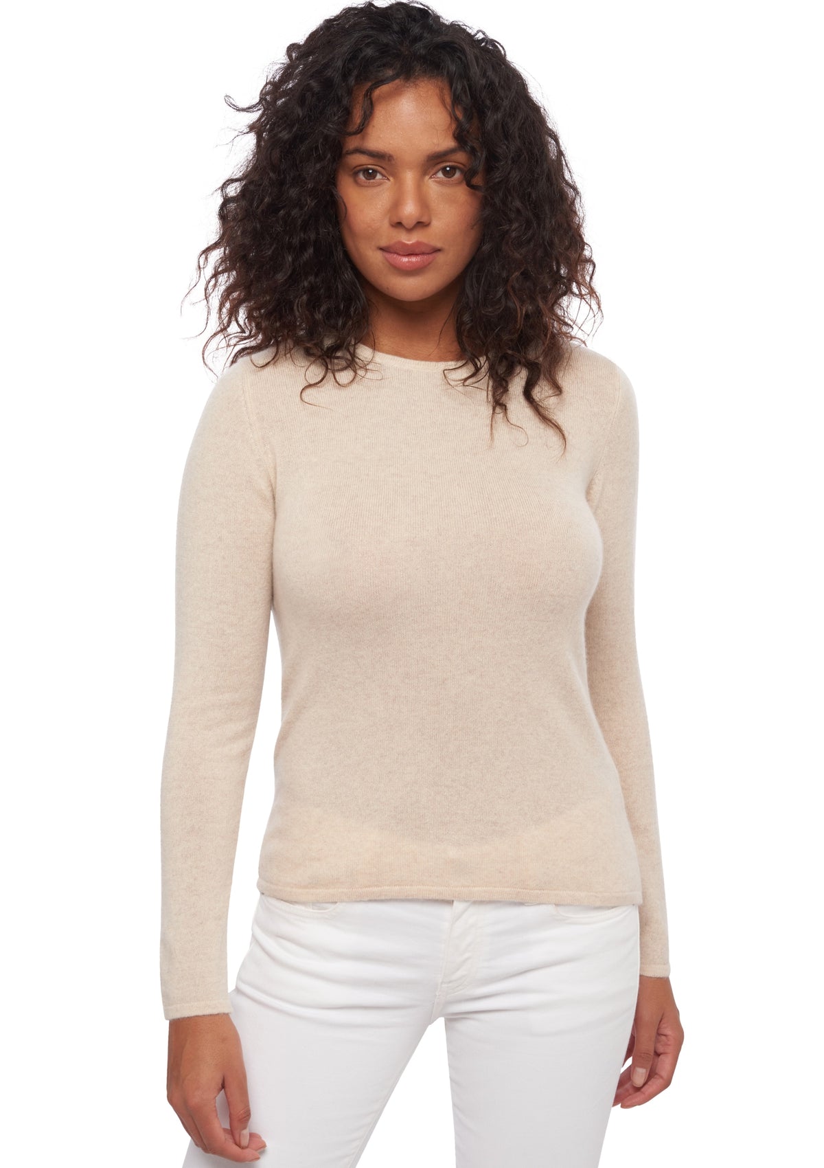 Kaschmirpullover, 100 % Kaschmir, Damen, Rundhalsausschnitt, gerade Schnittform, lange Ärmel, normal / 2- und 4-fädig, normales Strickgewebe, Mahogany
