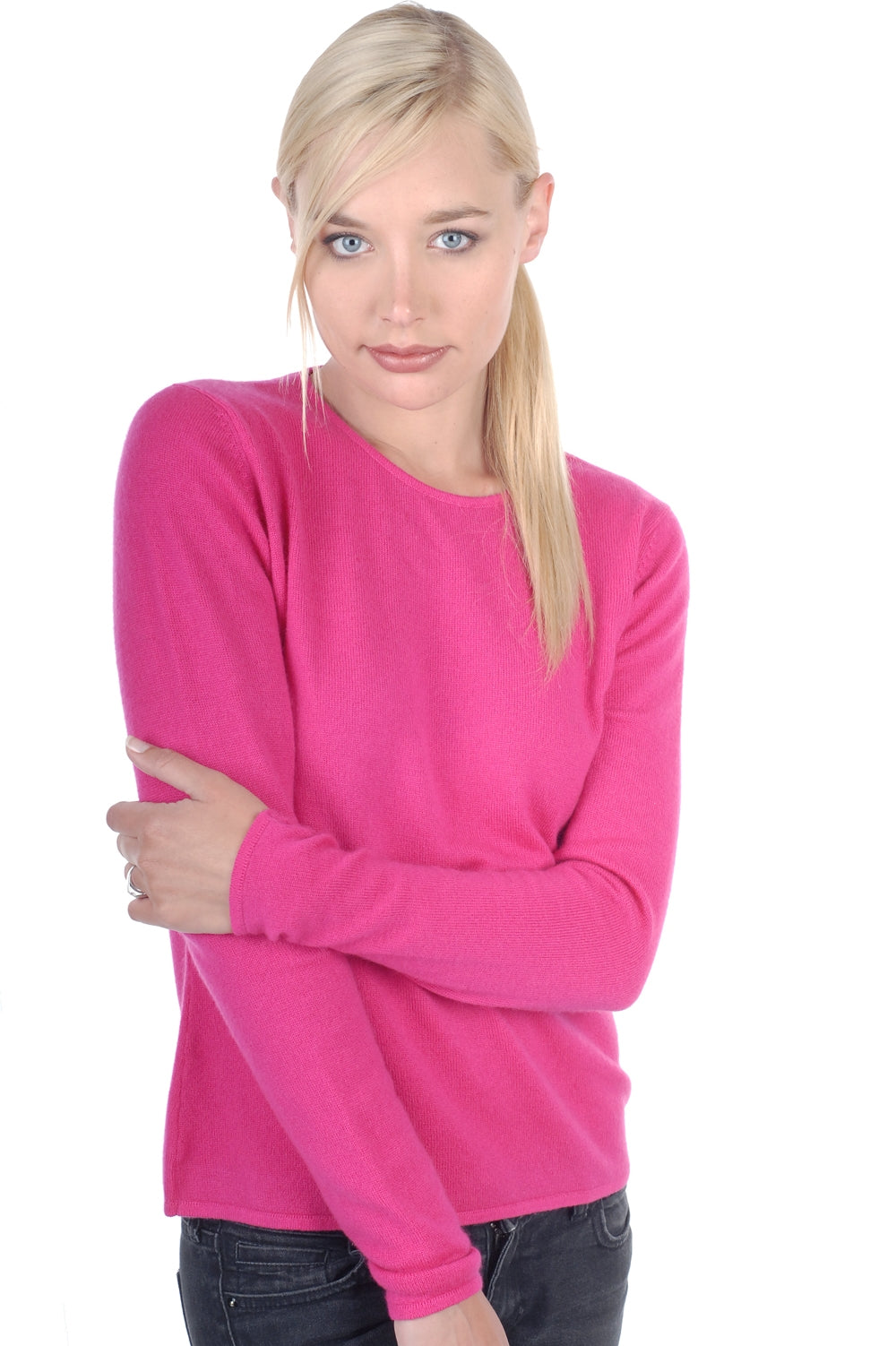 Line aus Kaschmir für Damen - Fuchsia - Mahogany