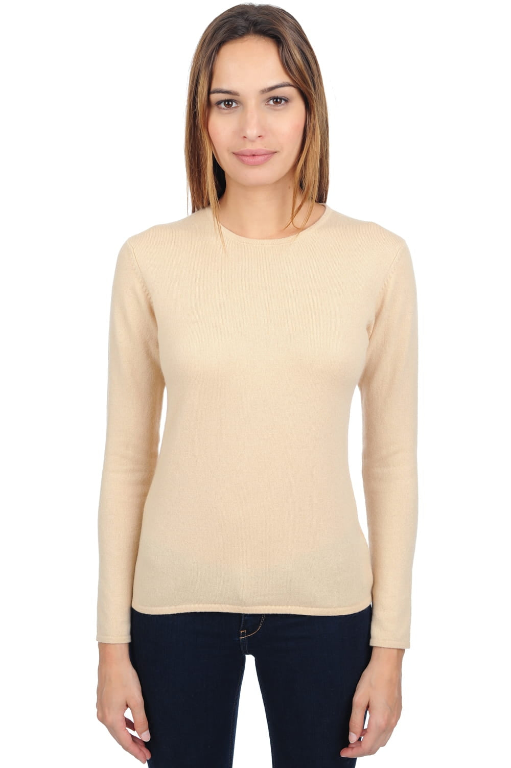 Line aus Kaschmir für Damen - Honey - Mahogany