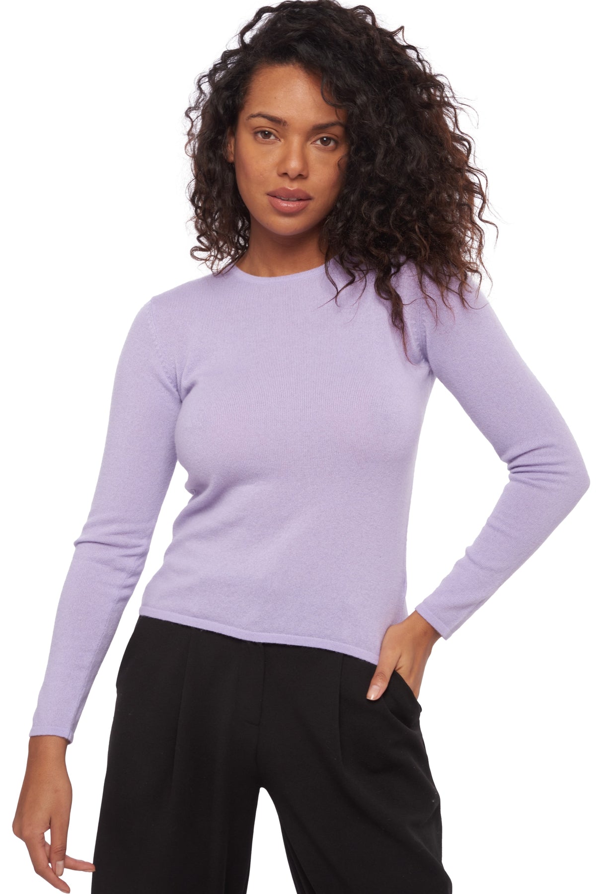Line aus Kaschmir für Damen - Sonniges Lavendel - Mahogany