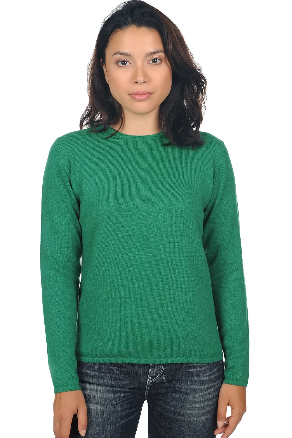 Line aus Kaschmir für Damen - Englischgrün - Mahogany