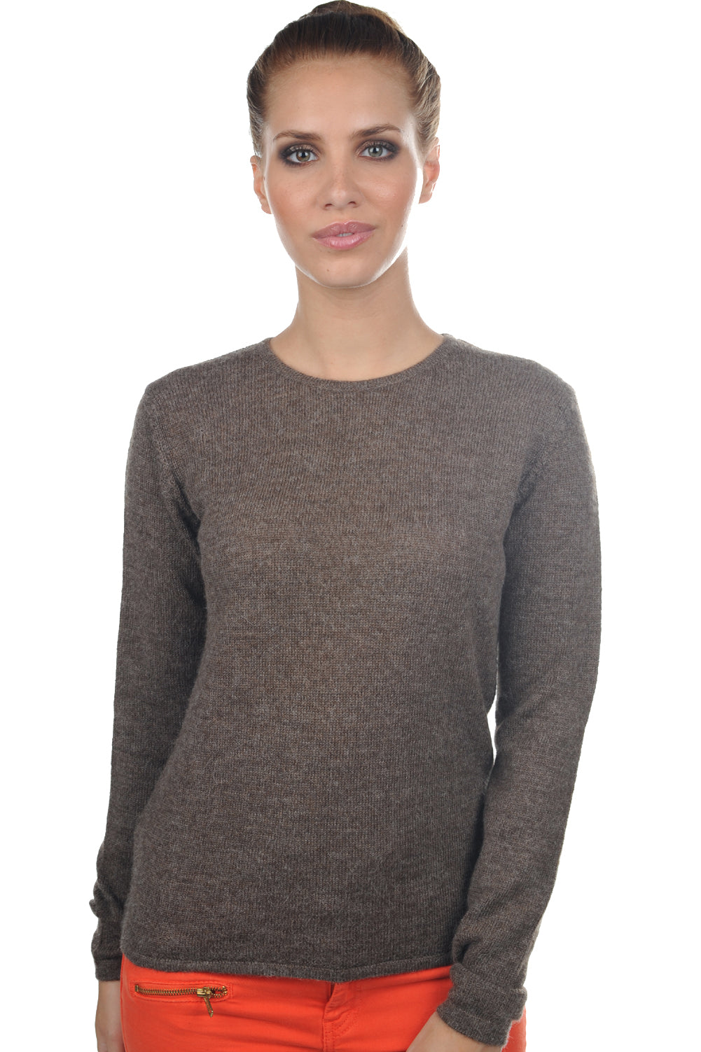 Line-Alpaga aus Baby-Alpaka Damen - naturel - Mahogany