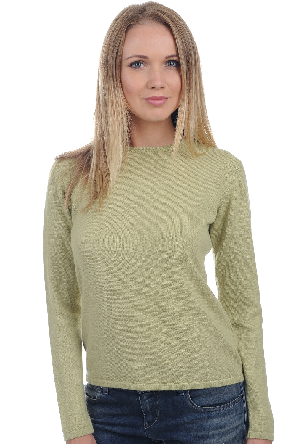 Line-Alpaga aus Baby-Alpaka Damen - pistazie - Mahogany
