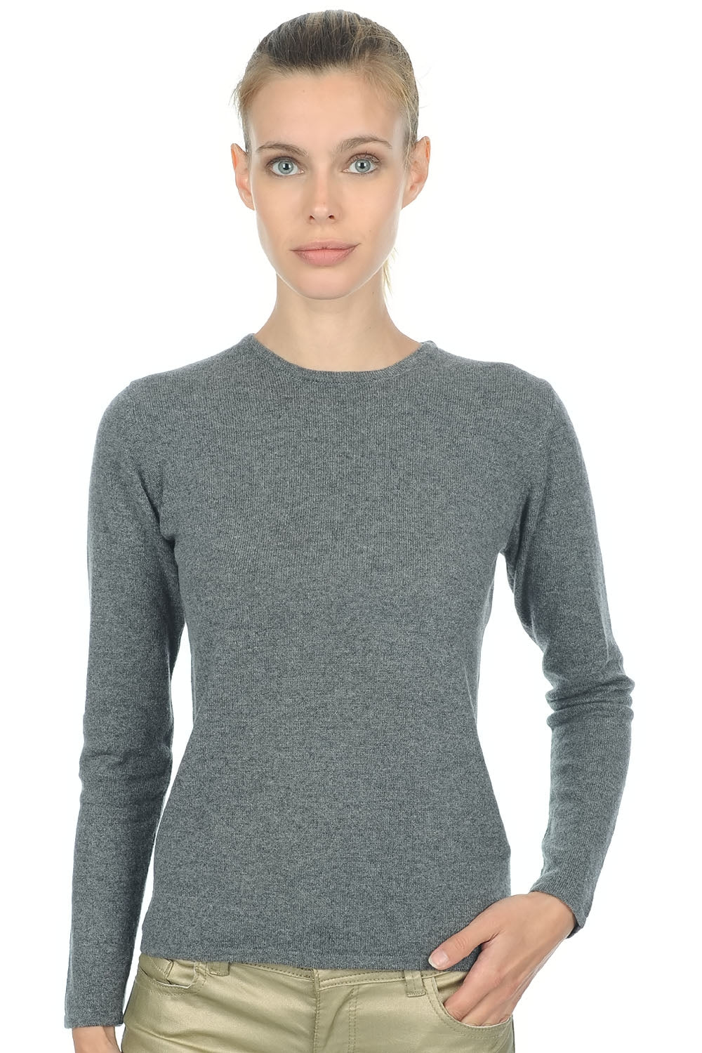 Line Premium aus Kaschmir für Damen - Premium Graphit - Mahogany