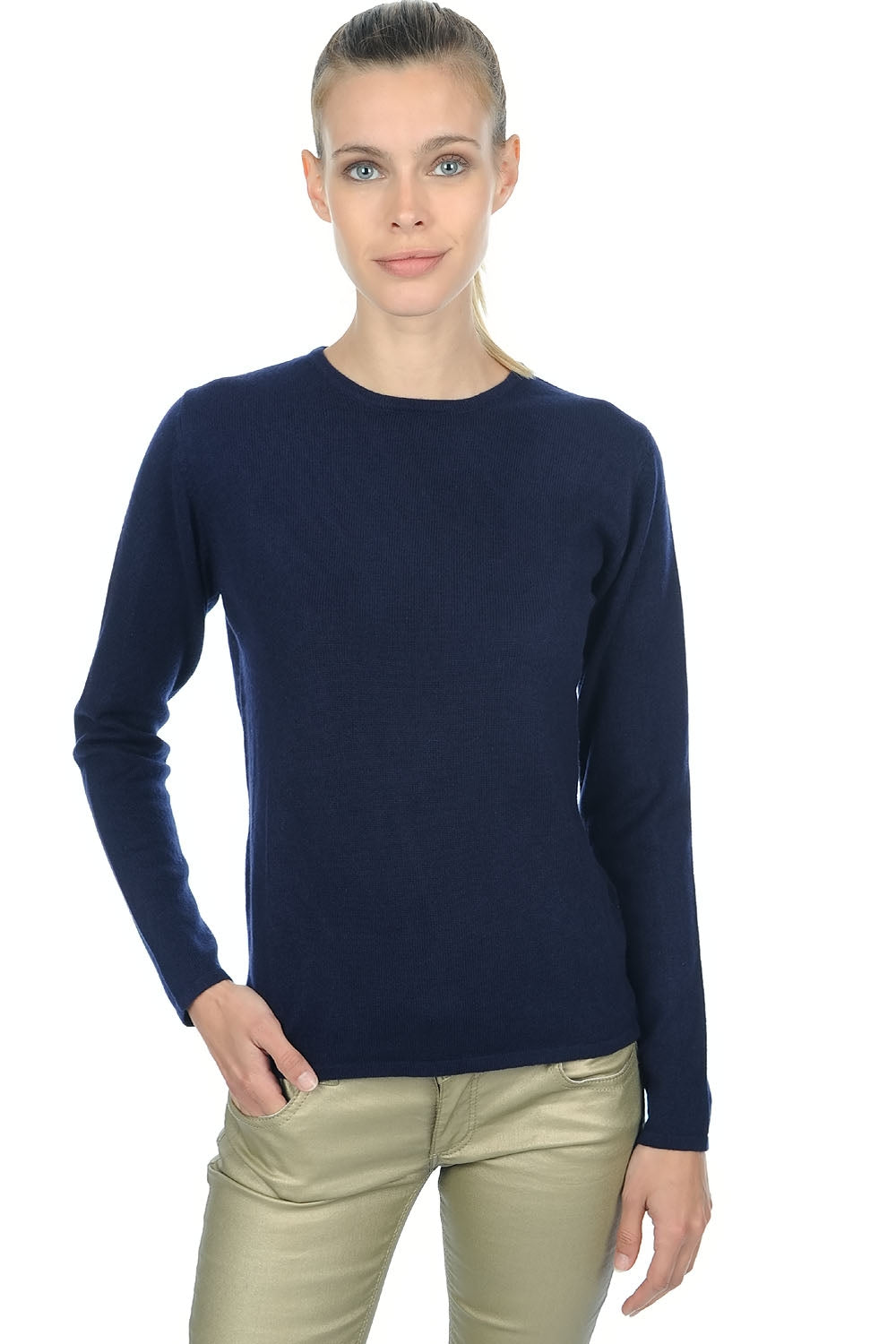 Line Premium aus Kaschmir für Damen - Premium Navy - Mahogany