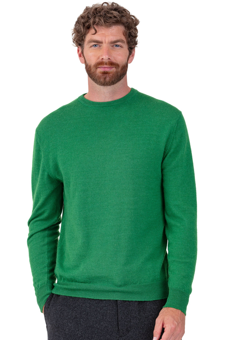 Nestor-Alpaga aus Baby-Alpaka Herren - green leaf - Mahogany