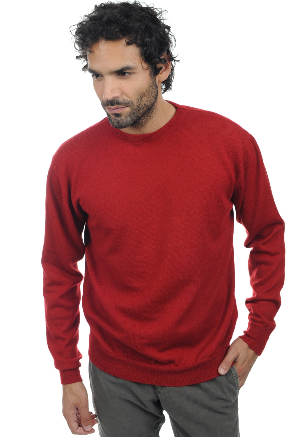 Nestor-Alpaga aus Baby-Alpaka Herren - rot - Mahogany