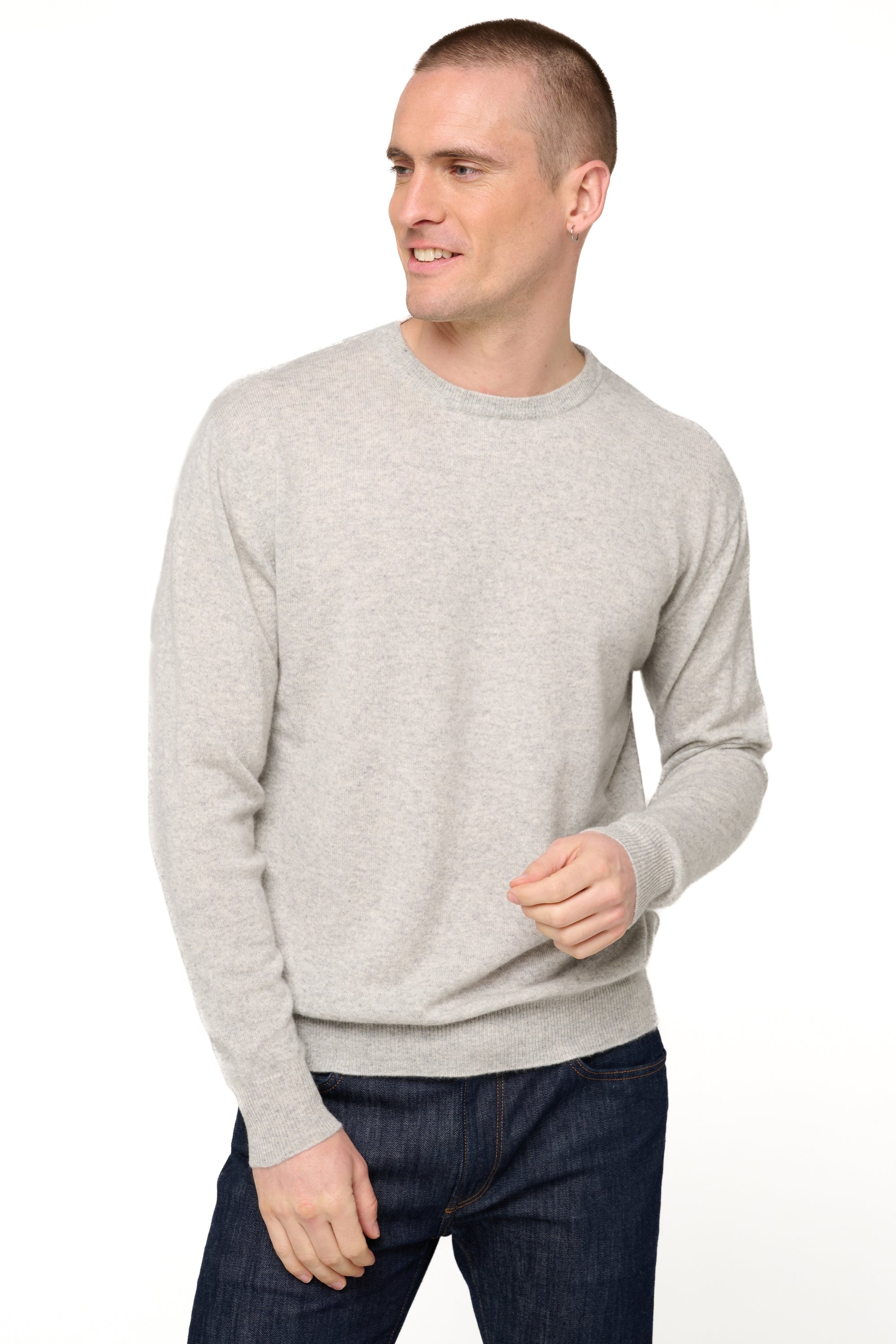 Nestor Kaschmirpullover Herren - Flanell chiné - Mahogany